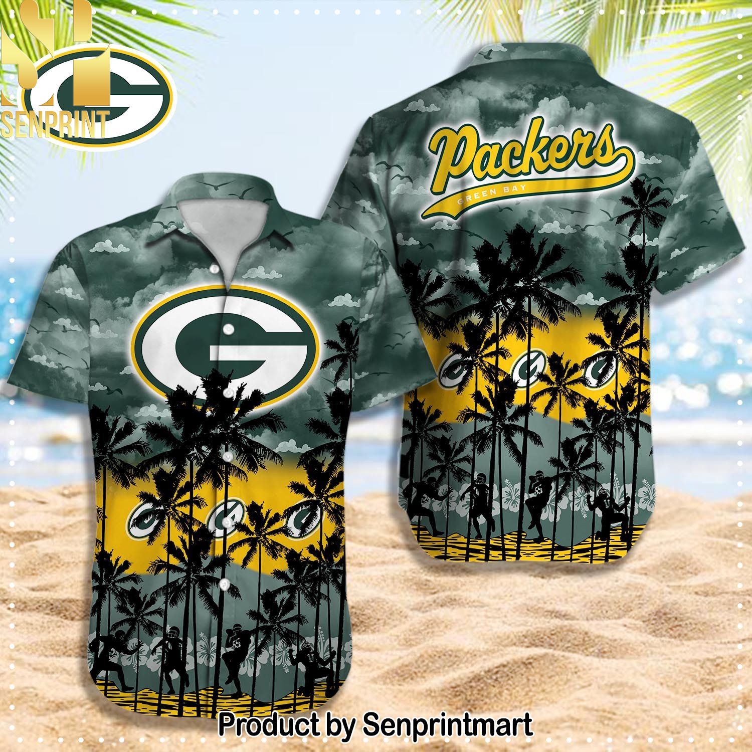 Green Bay Packers NFL 3D Full Printing Hawaiian Shirt and Shorts