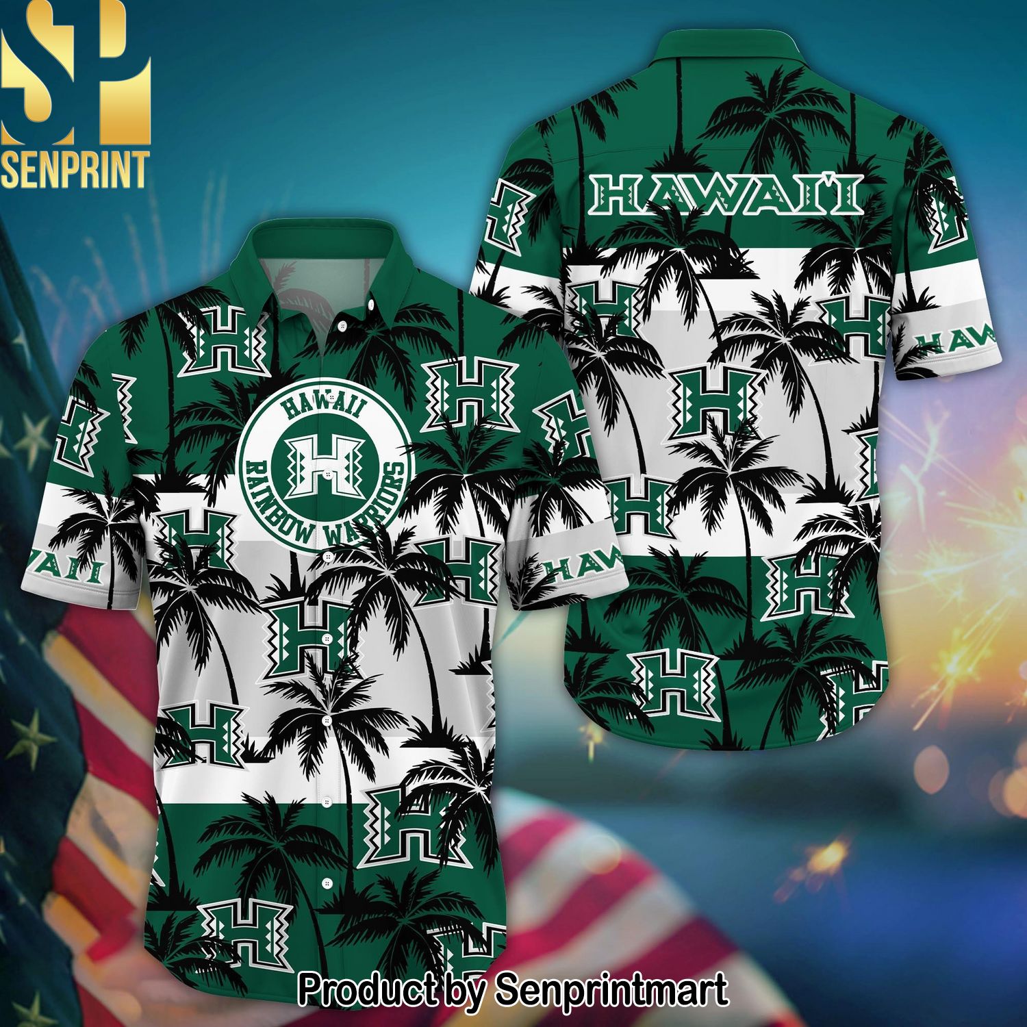 Hawaii Rainbow Warriors Aloha Shirt. Gift For Fan H Best Combo Full Printing Hawaiian Shirt and Shorts