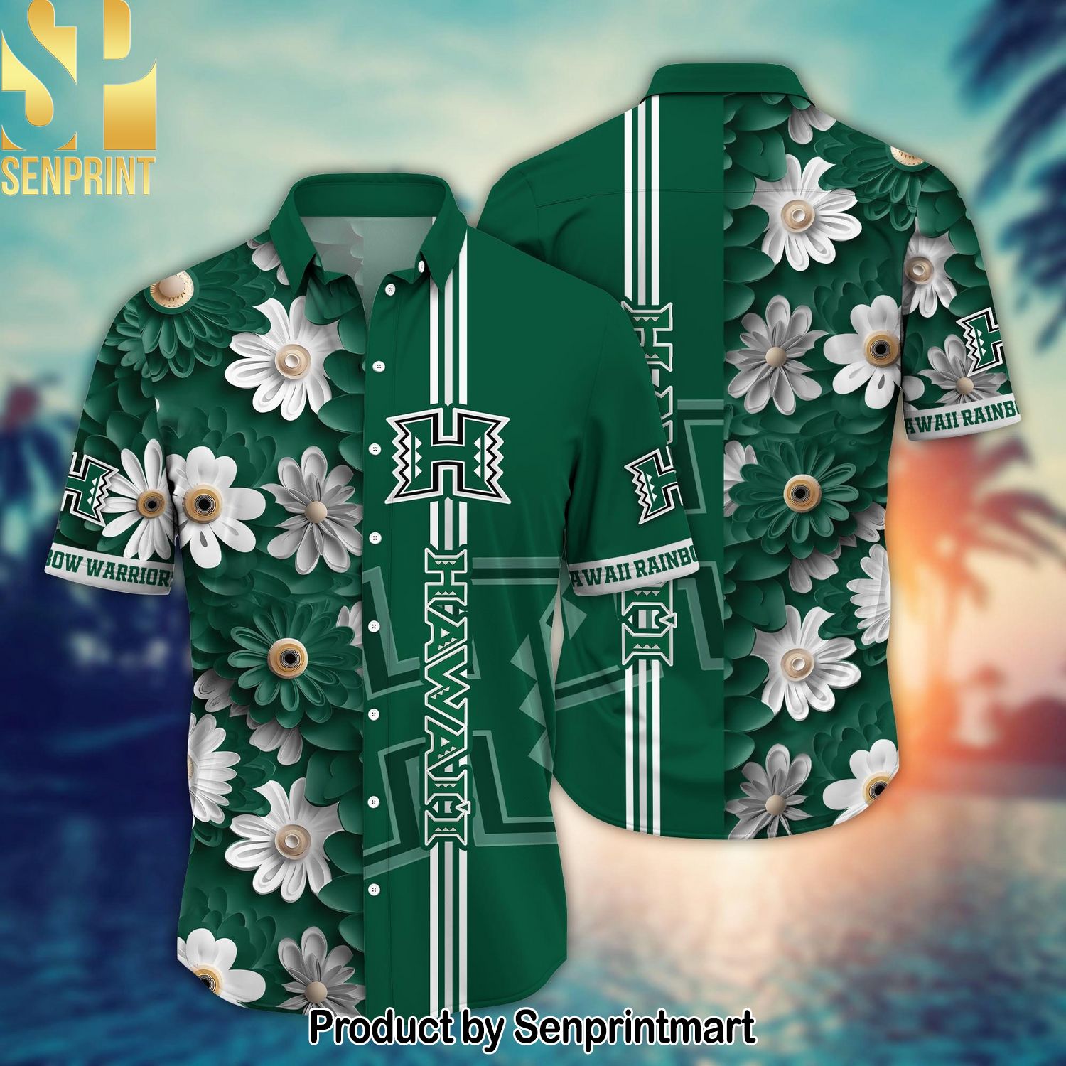 Hawaii Rainbow Warriors NCAA Flower Hot Fashion Hawaiian Shirt and Shorts