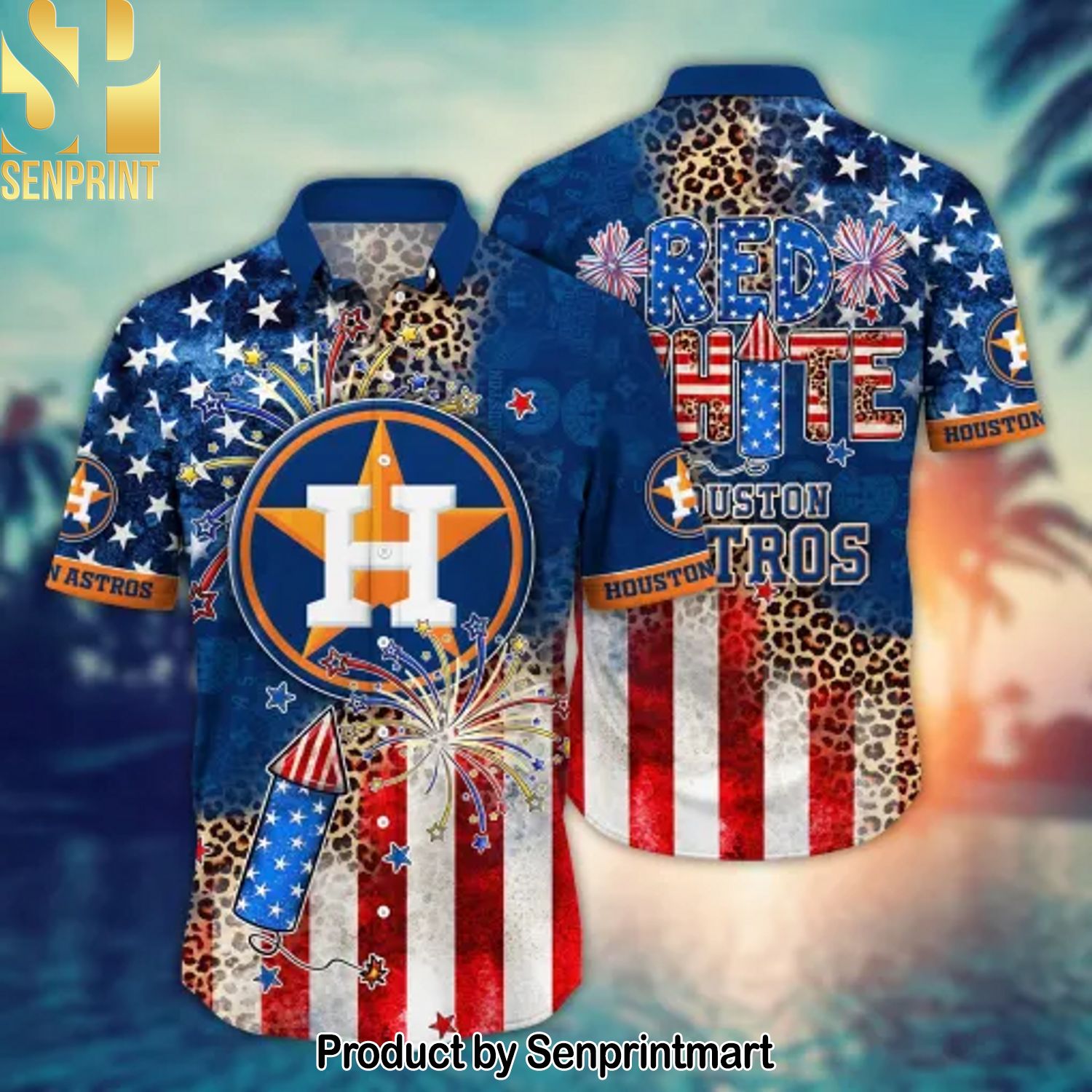 Houston Astros MLB Sport Fans Full Printed Hawaiian Shirt and Shorts
