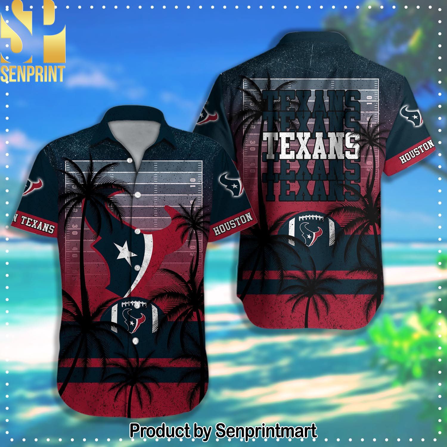 Houston Texans NFL Classic Full Printing Hawaiian Shirt and Shorts