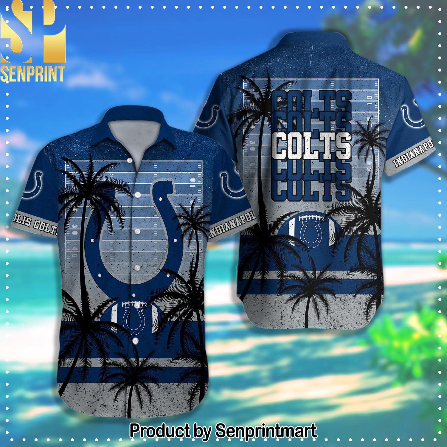 Indianapolis Colts NFL Full Printed Unisex Hawaiian Shirt and Shorts