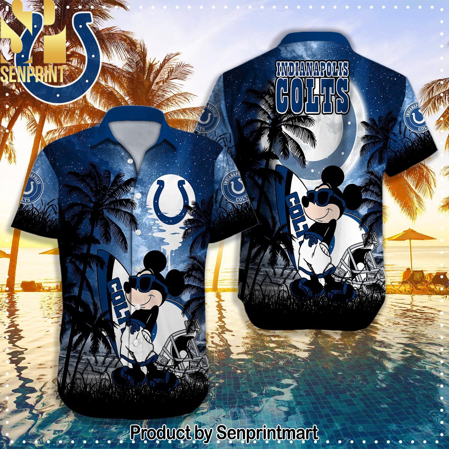 Indianapolis Colts NFL Full Printing Hawaiian Shirt and Shorts