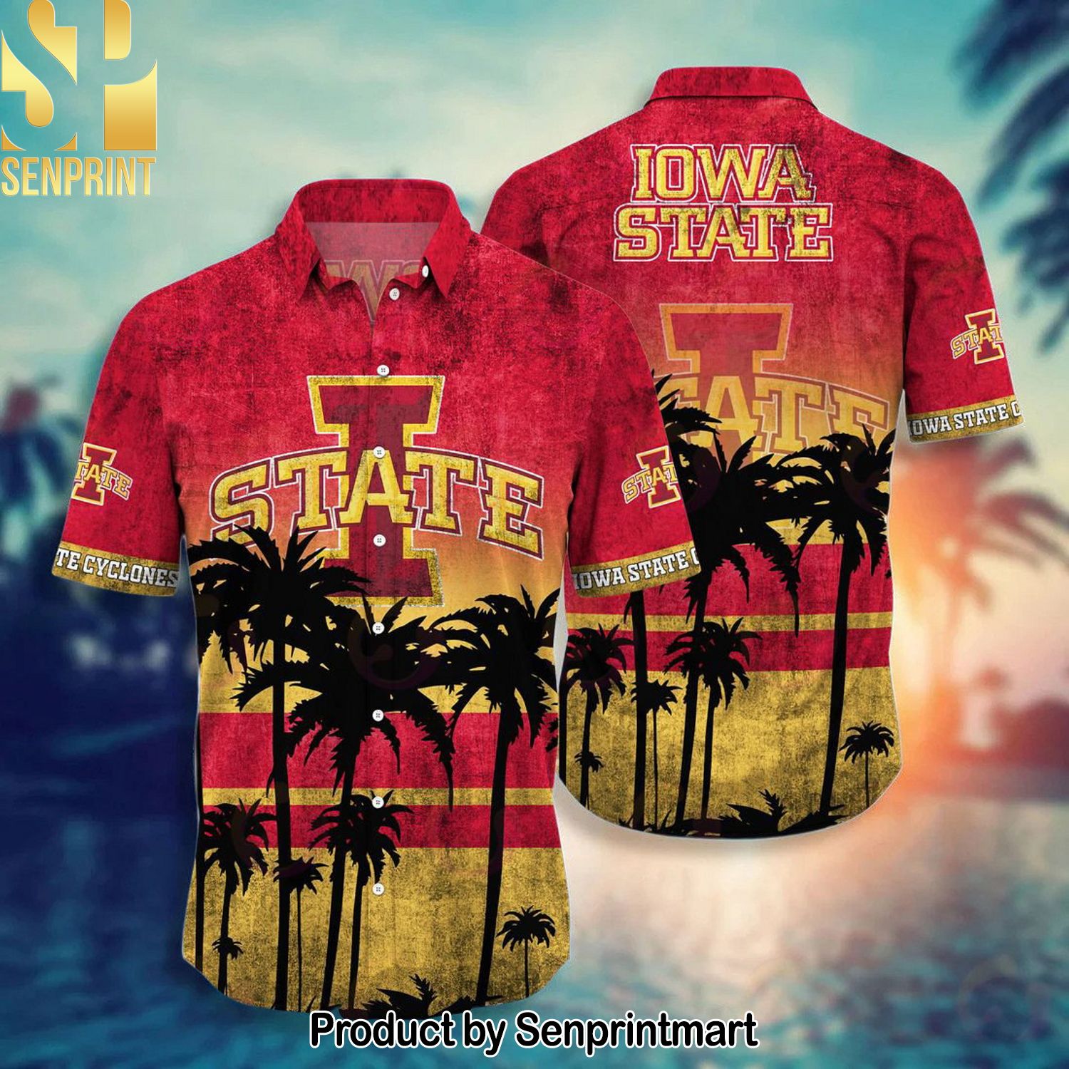 Iowa State Cyclones Full Printing 3D Hawaiian Shirt and Shorts