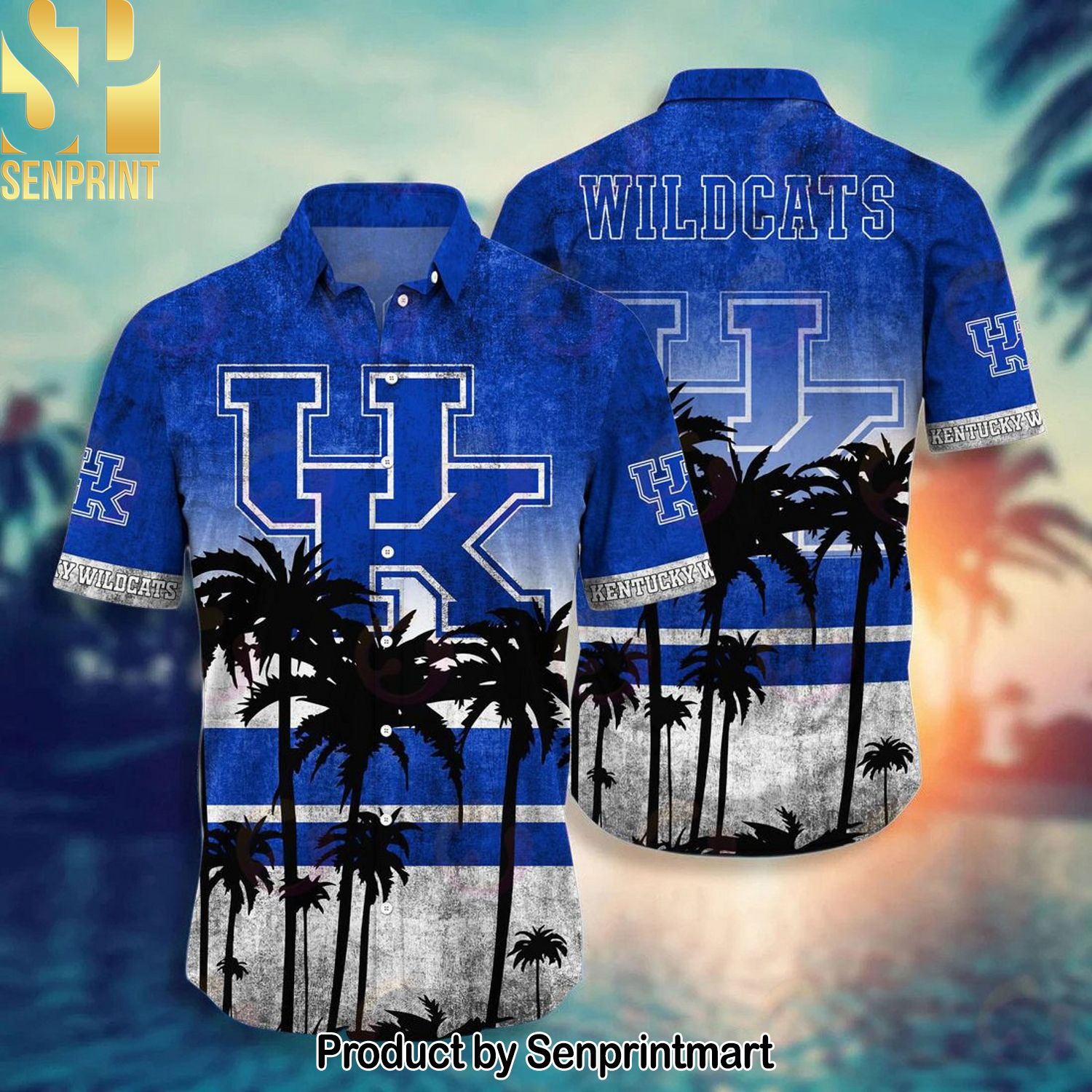 Kentucky Wildcats All Over Printed 3D Hawaiian Shirt and Shorts