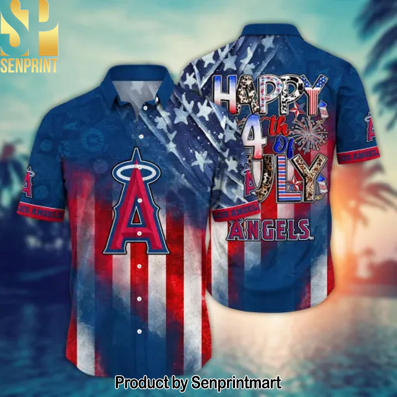 Los Angeles Angels MLB All Over Print 3D Hawaiian Shirt and Shorts