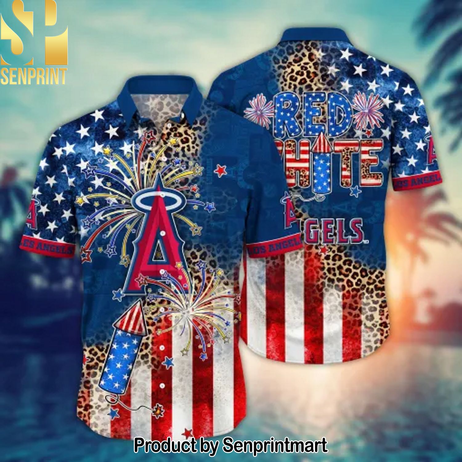 Los Angeles Angels MLB All Over Print Hawaiian Shirt and Shorts