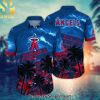 Los Angeles Angels MLB Flower Gift Ideas Full Printing Hawaiian Shirt and Shorts