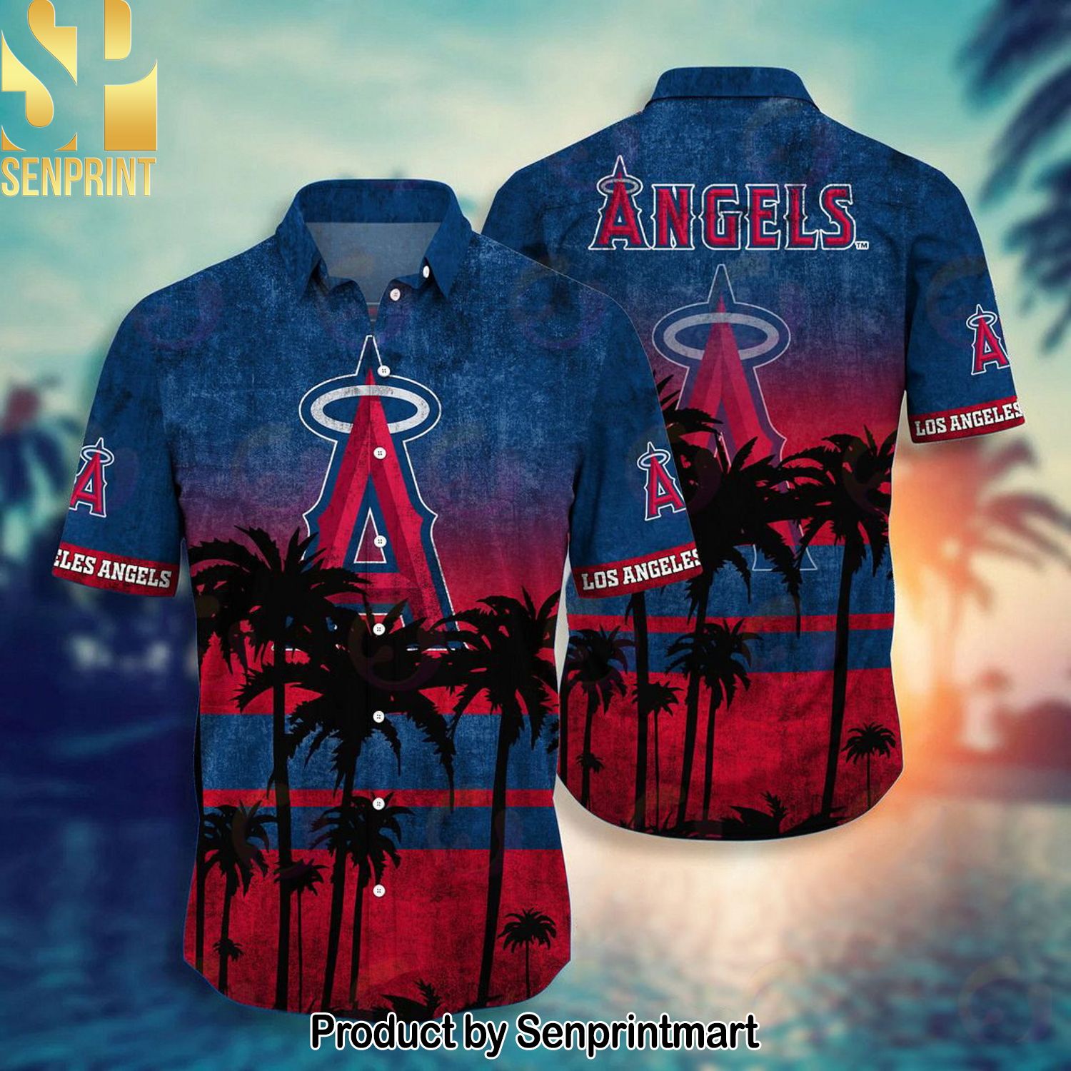 Los Angeles Angels MLB New Outfit Full Printed Hawaiian Shirt and Shorts