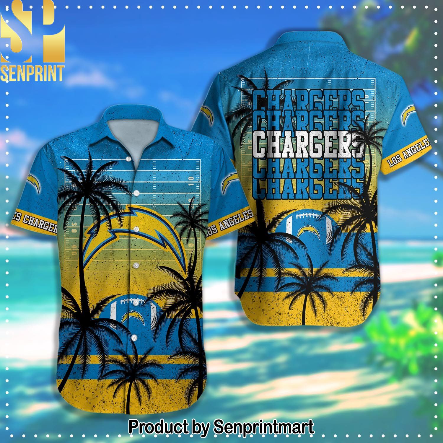 Los Angeles Chargers NFL For Fans Full Printing Hawaiian Shirt and Shorts