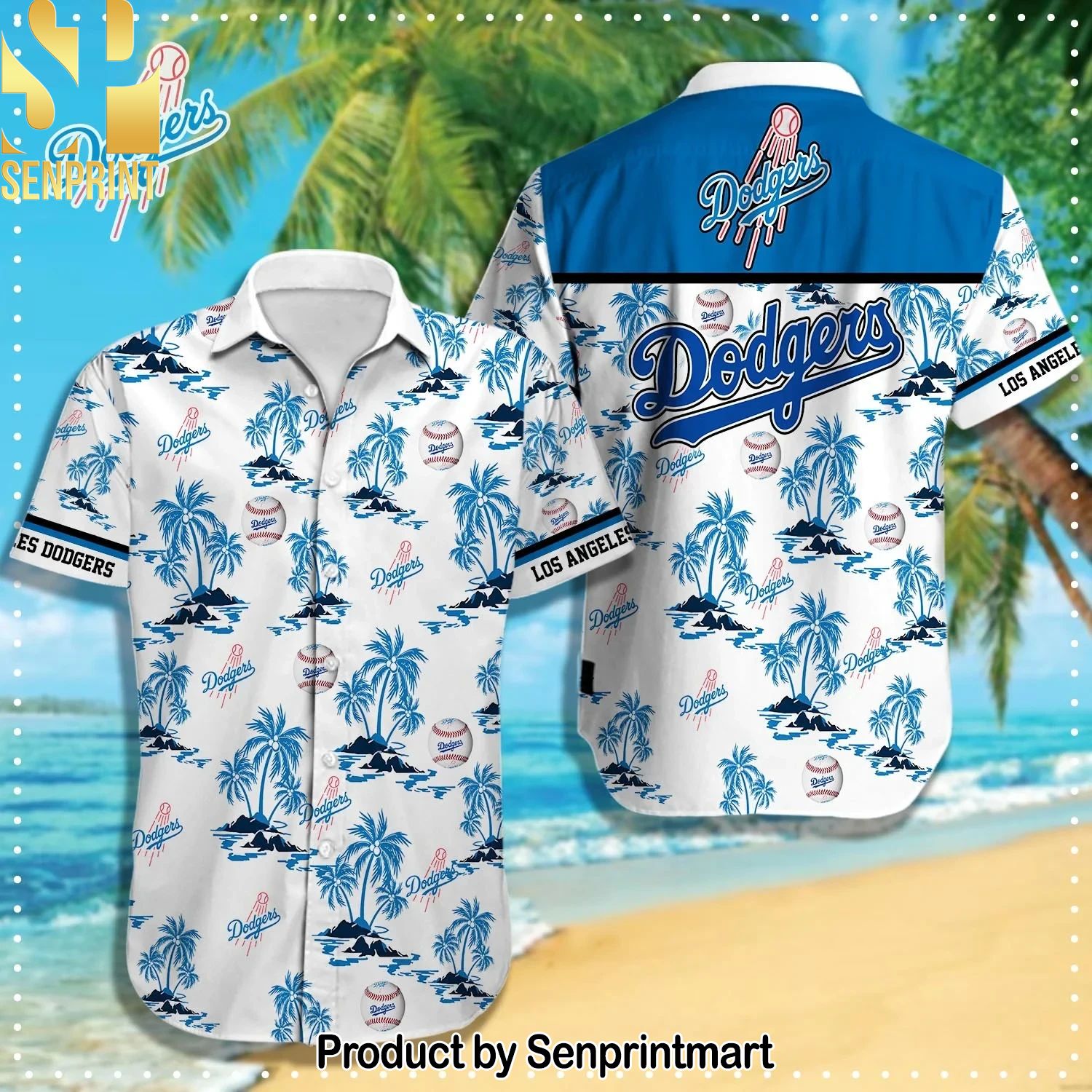 Los Angeles Dodgers MLB All Over Printed 3D Hawaiian Shirt and Shorts