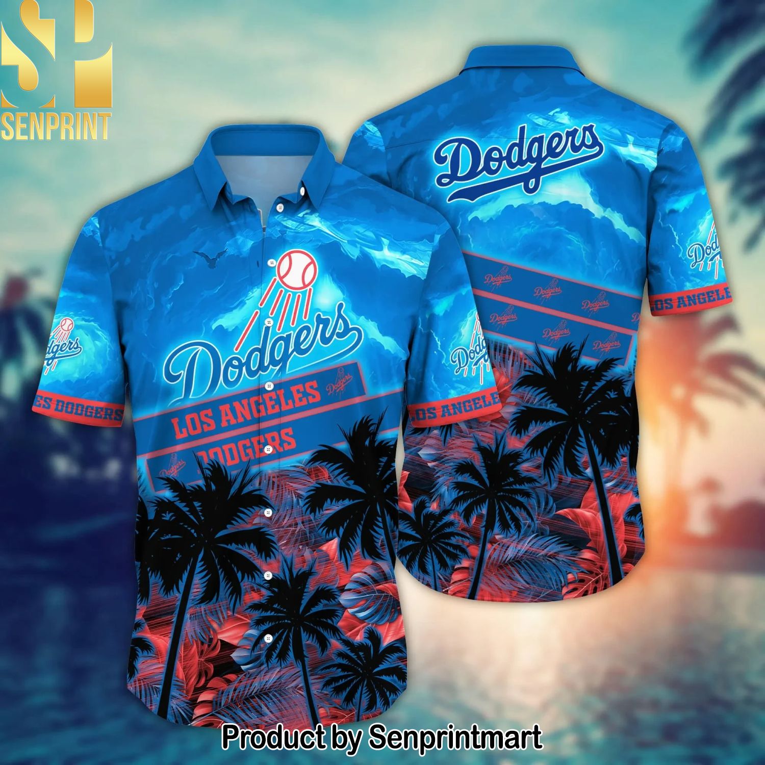 Los Angeles Dodgers MLB Flower For Fans All Over Printed Hawaiian Shirt and Shorts