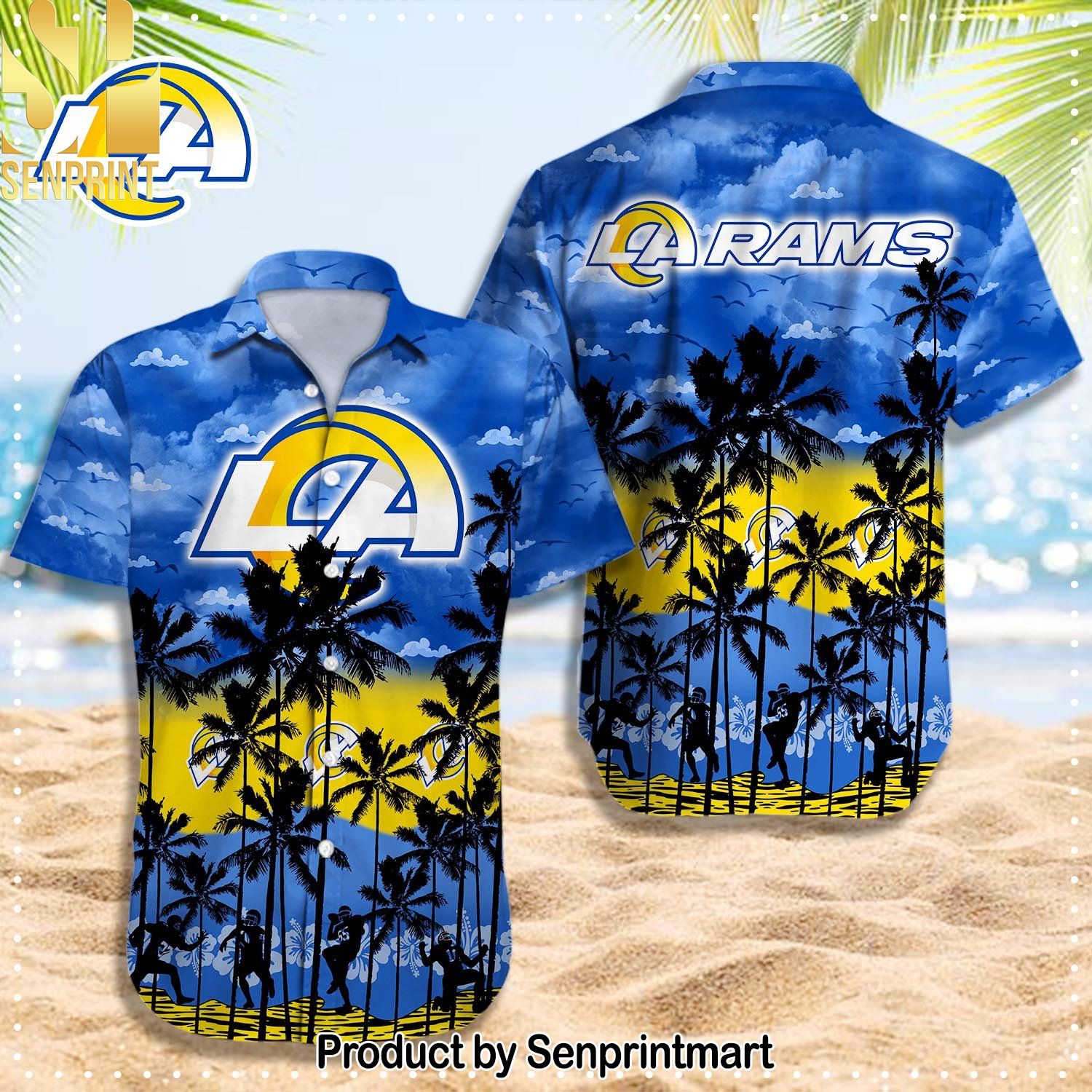 Los Angeles Rams NFL Full Printed Classic Hawaiian Shirt and Shorts