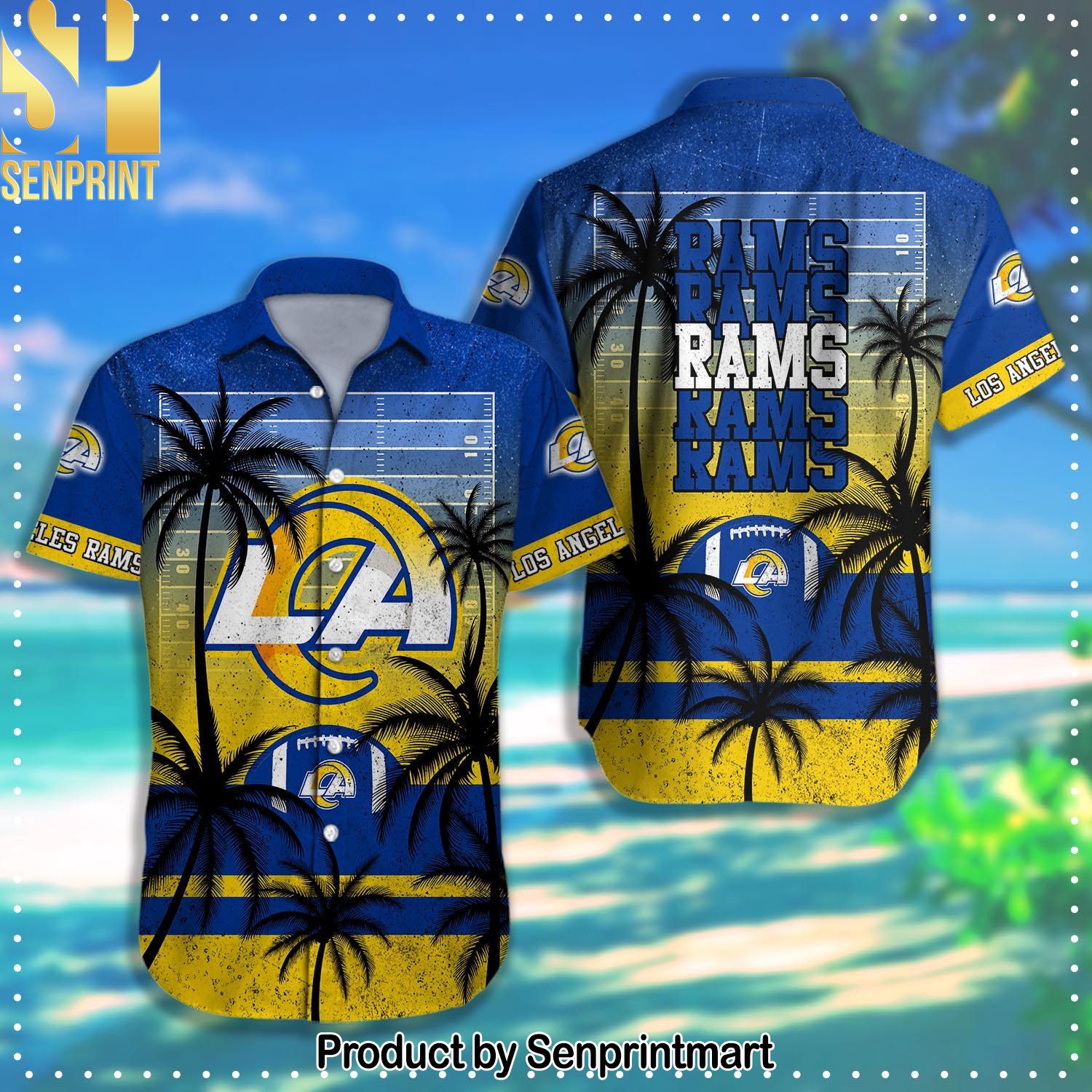 Los Angeles Rams NFL Full Printing Unisex Hawaiian Shirt and Shorts