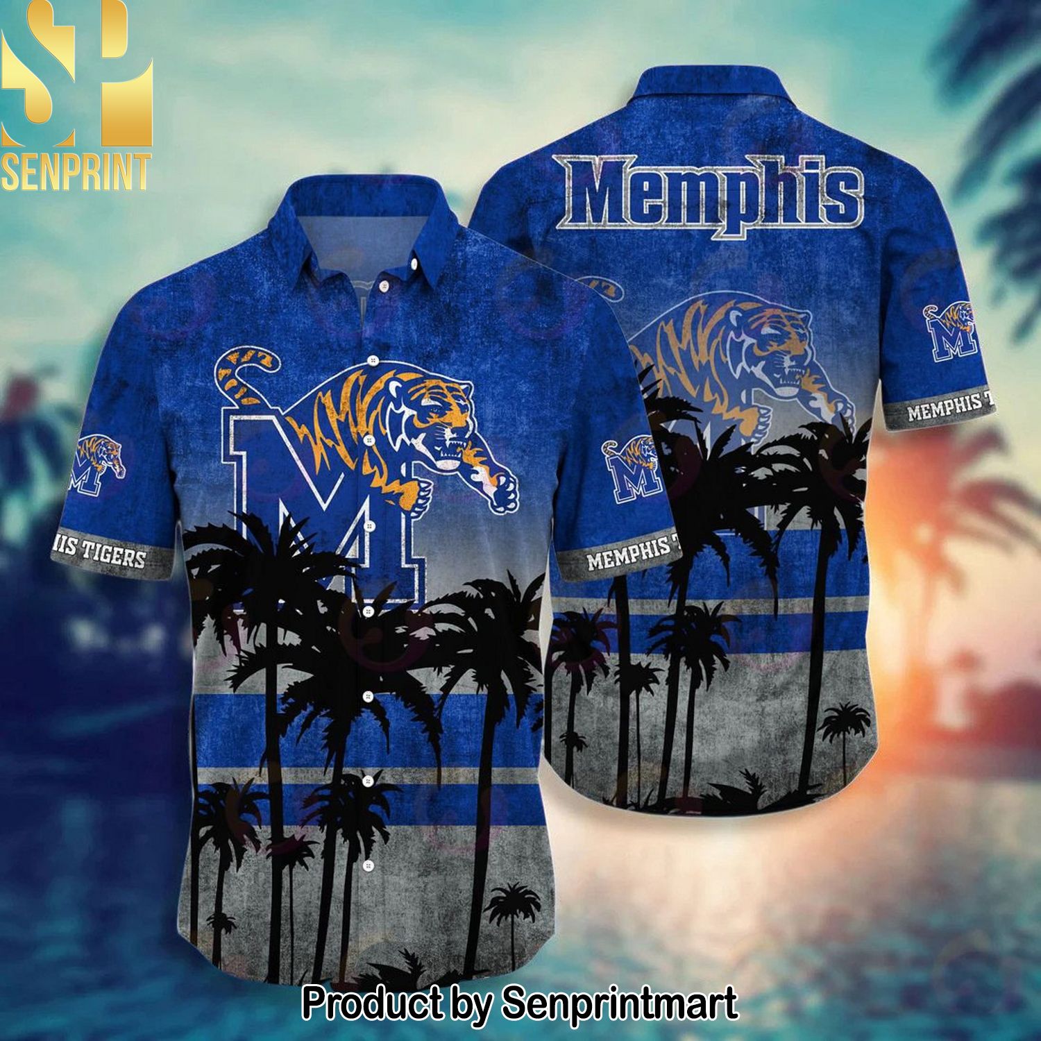 Memphis Tigers Unisex Full Print Hawaiian Shirt and Shorts