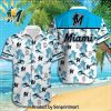 Miami Marlins MLB High Fashion Full Printing Hawaiian Shirt and Shorts