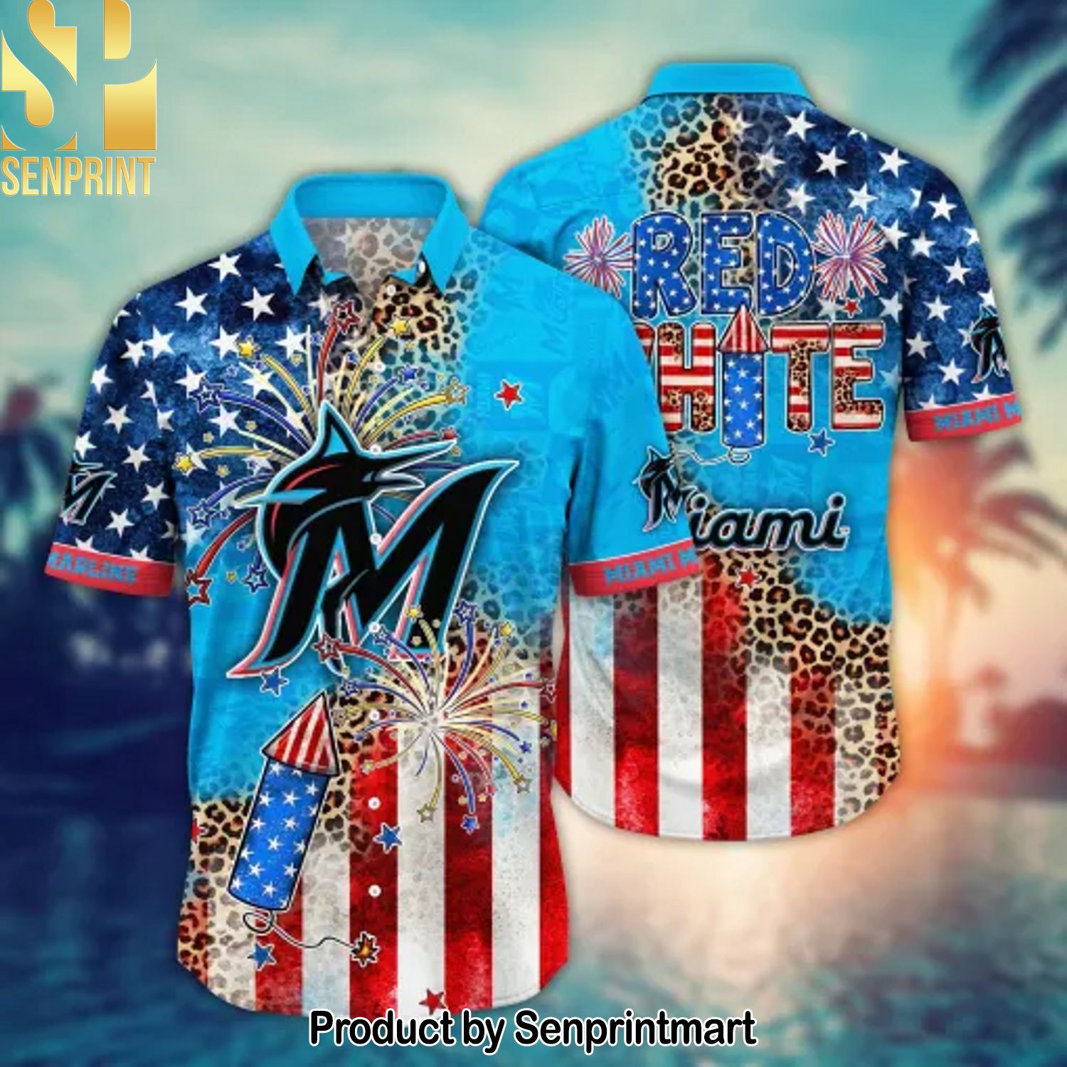 Miami Marlins MLB High Fashion Full Printing Hawaiian Shirt and Shorts