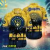 Milwaukee Brewers MLB Flower Gift Ideas Full Printed Hawaiian Shirt and Shorts