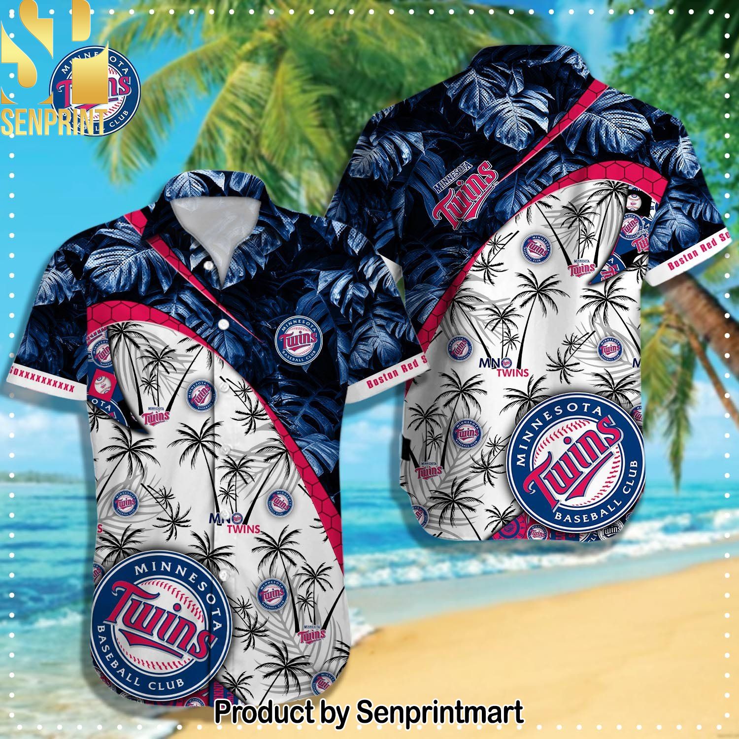 Minnesota Twins MLB All Over Print Unisex Hawaiian Shirt and Shorts