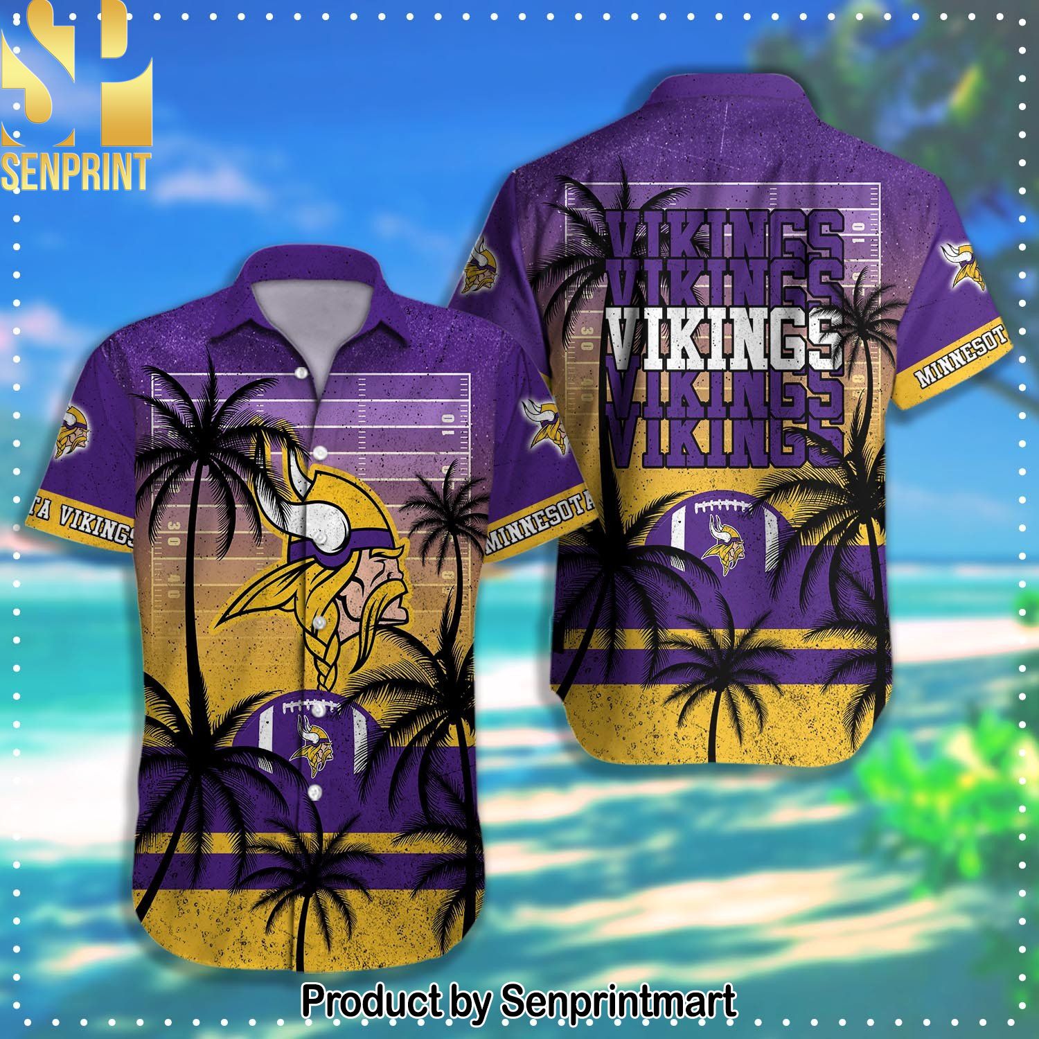 Minnesota Vikings NFL All Over Printed Unisex Hawaiian Shirt and Shorts