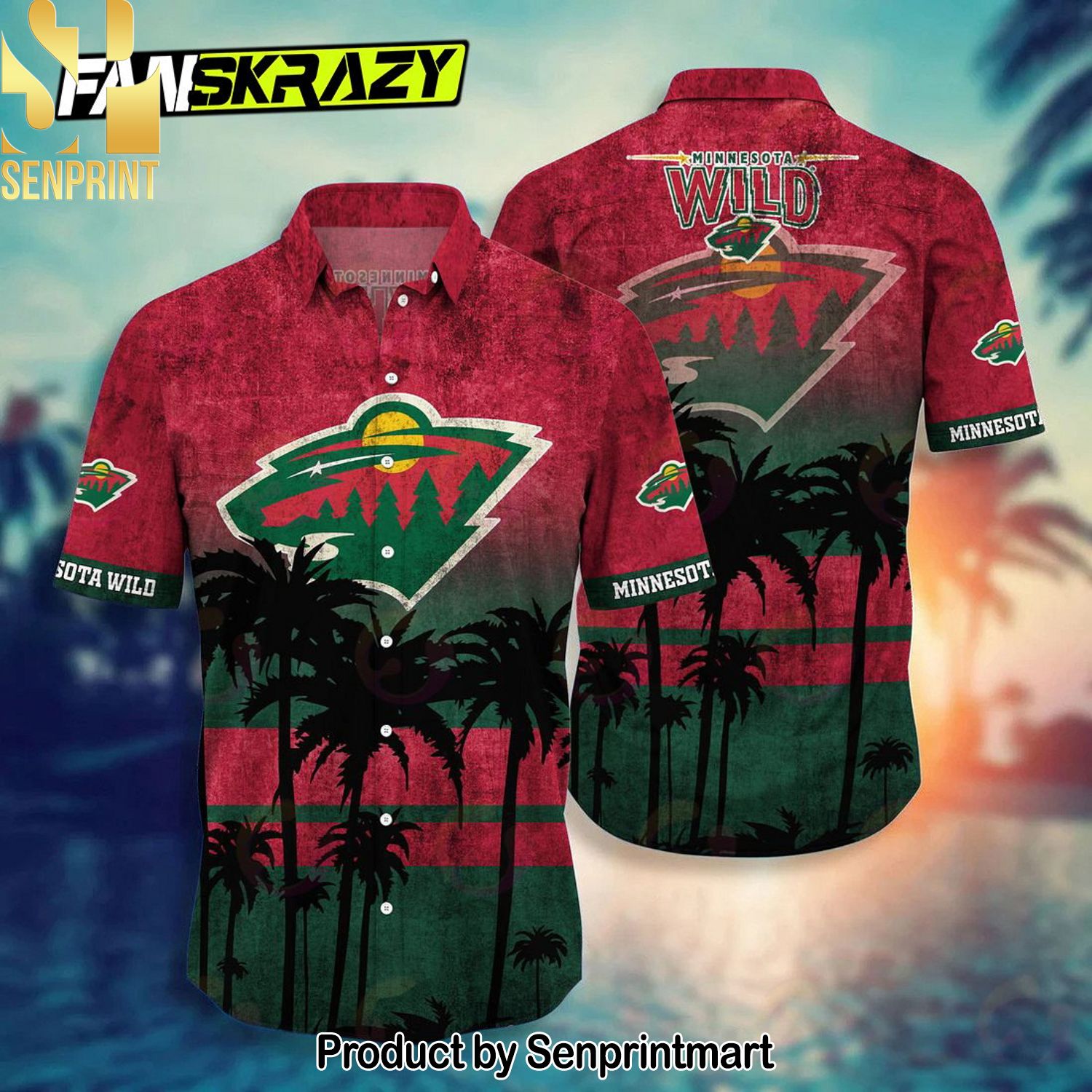 Minnesota Wild NHL Casual Hawaiian Shirt and Shorts