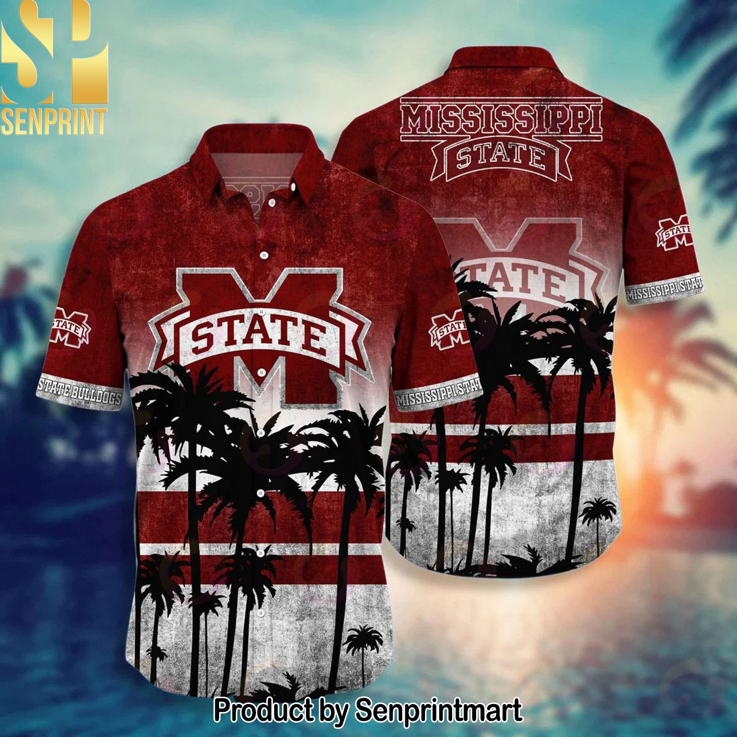 Mississippi State Bulldogs Cool Version Full Print Hawaiian Shirt and Shorts