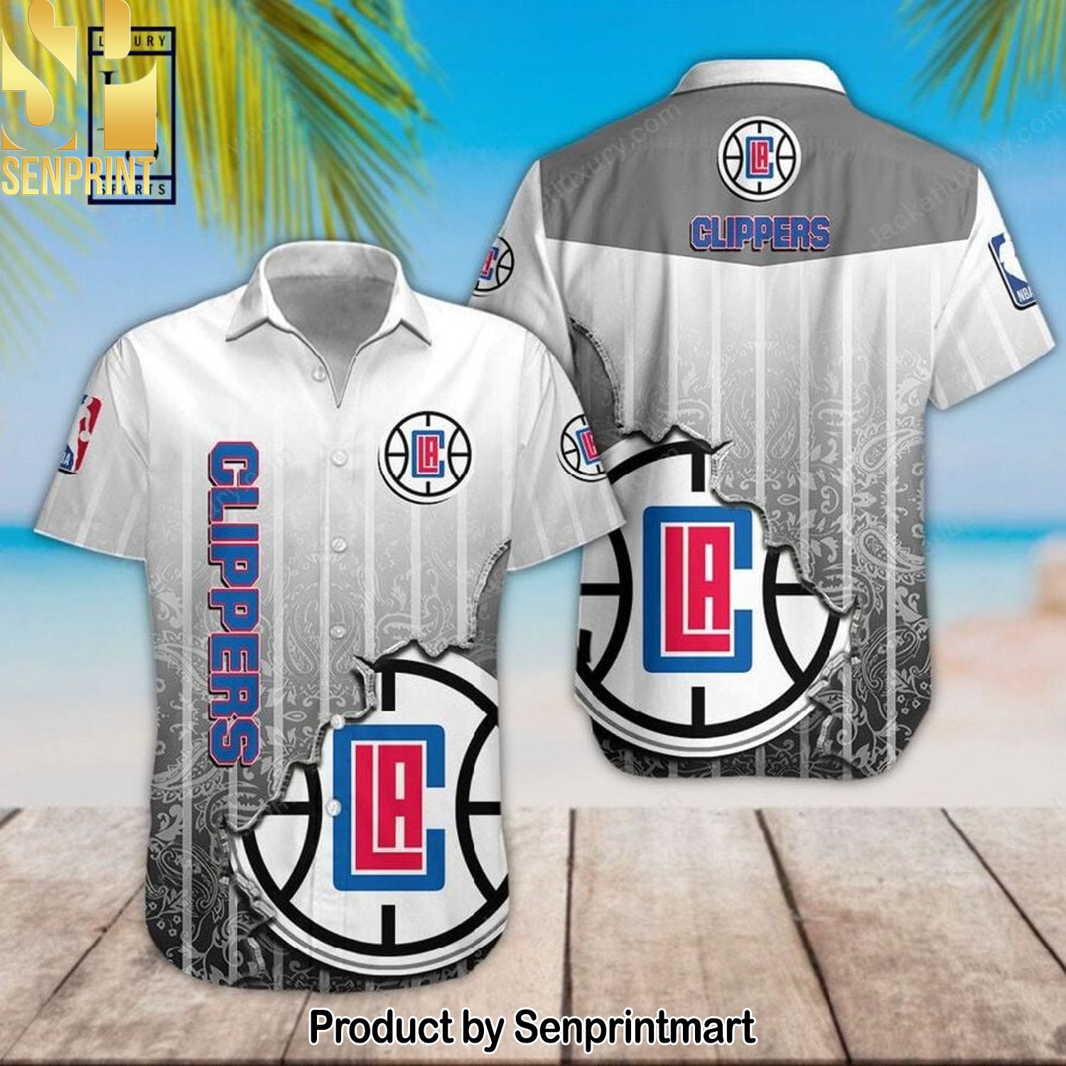 NBA Los Angeles Clippers 3D Full Printed Hawaiian Shirt and Shorts