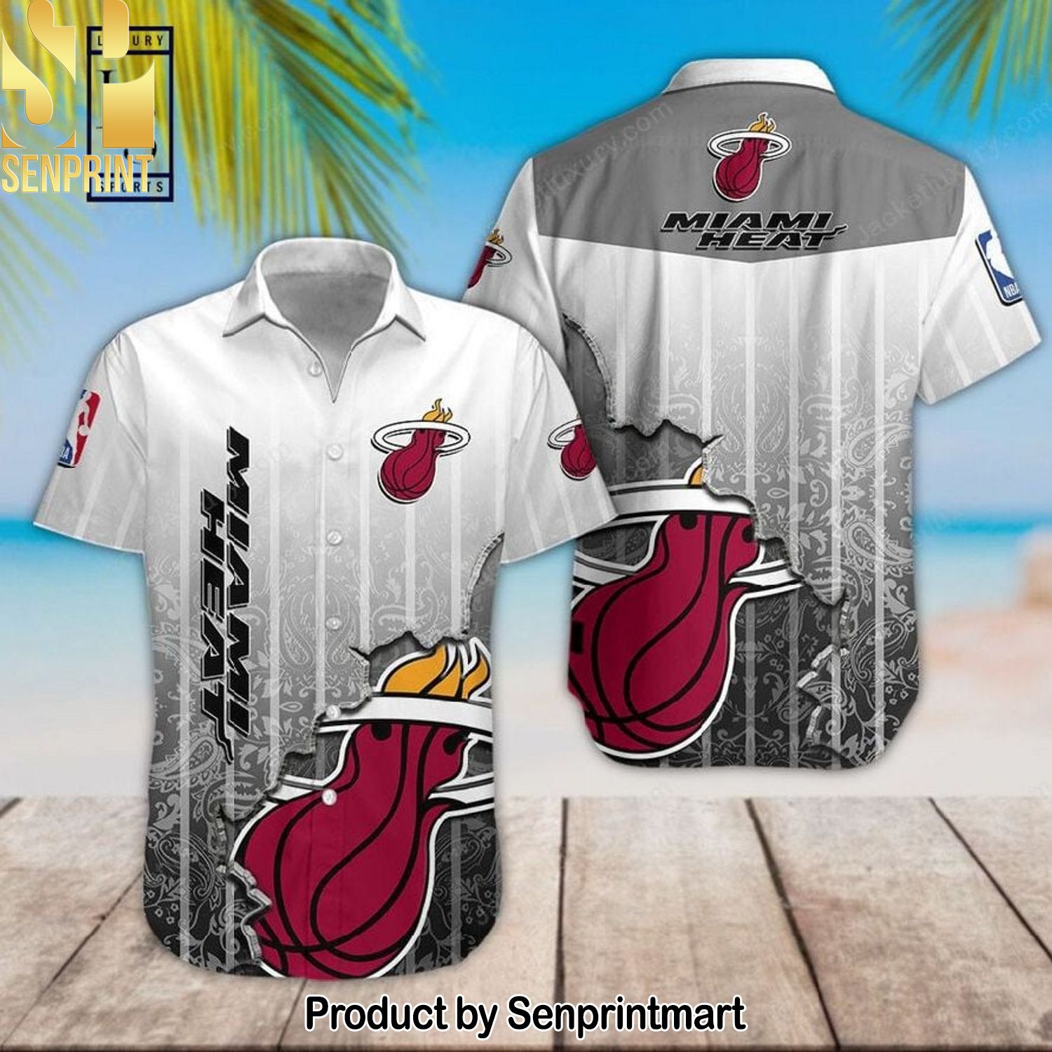 NBA Miami Heat 3D All Over Printed Hawaiian Shirt and Shorts