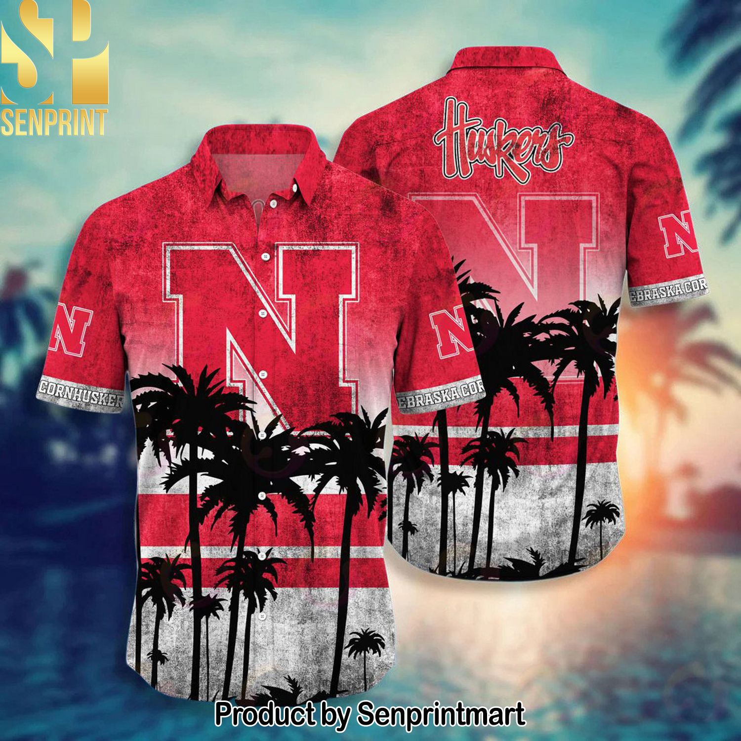 Nebraska Cornhuskers Classic Hawaiian Shirt and Shorts