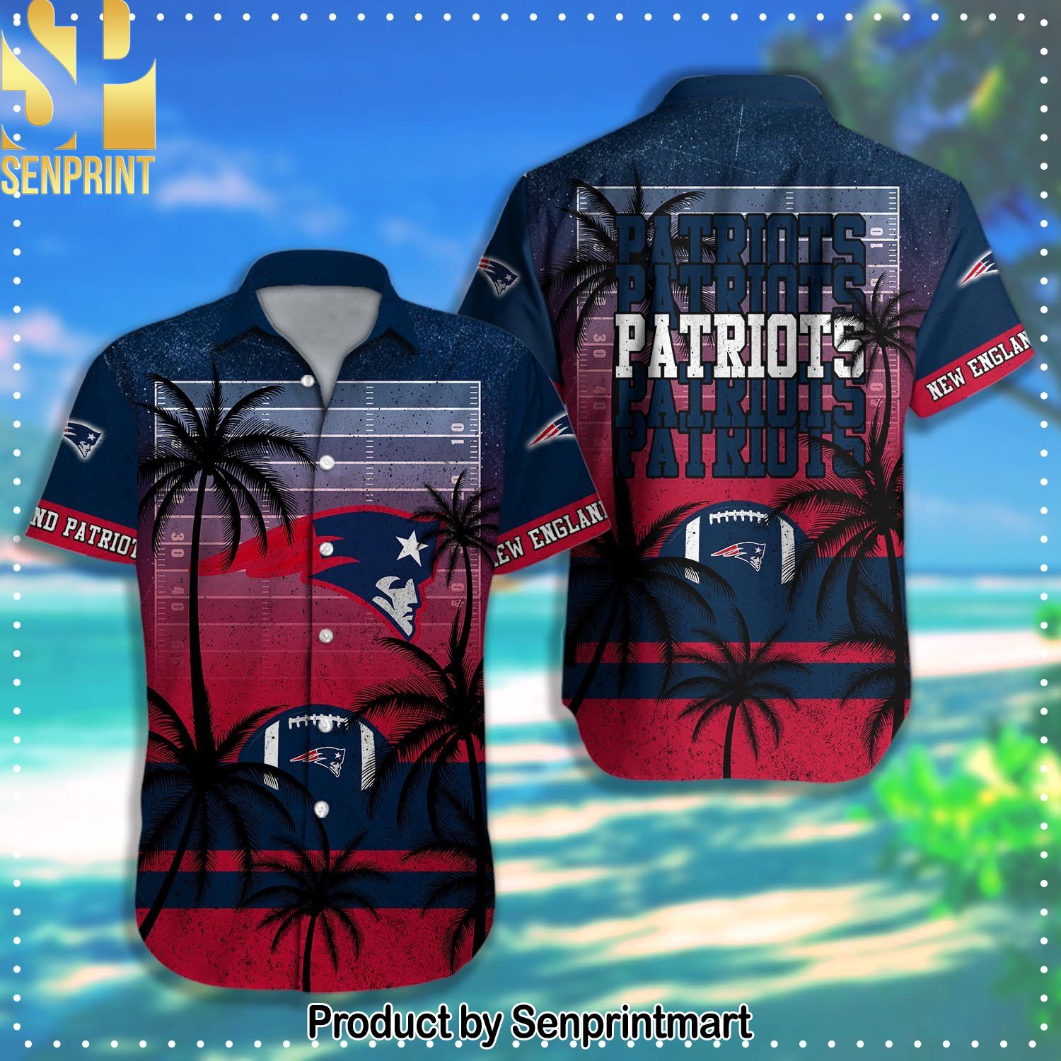 New England Patriots NFL Unisex All Over Printed Hawaiian Shirt and Shorts