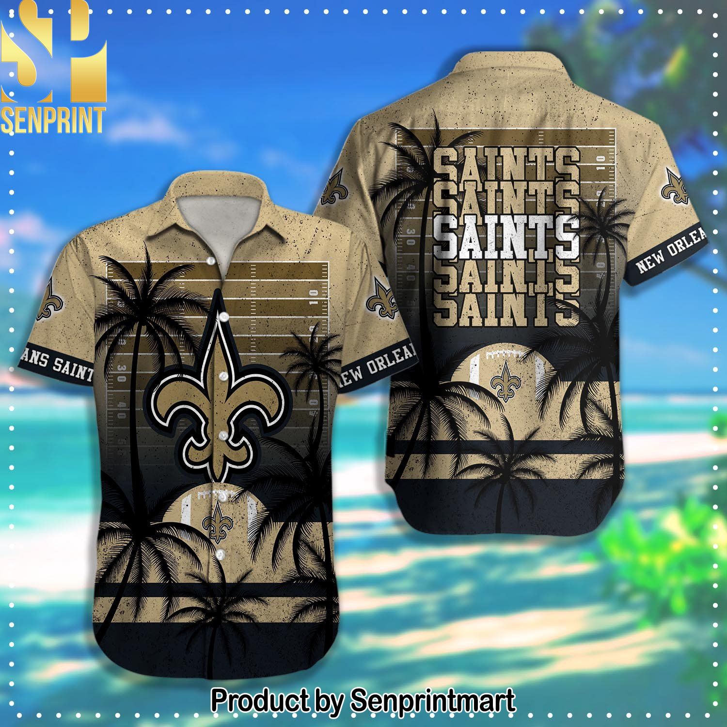 New Orleans Saints NFL Classic All Over Printed Hawaiian Shirt and Shorts