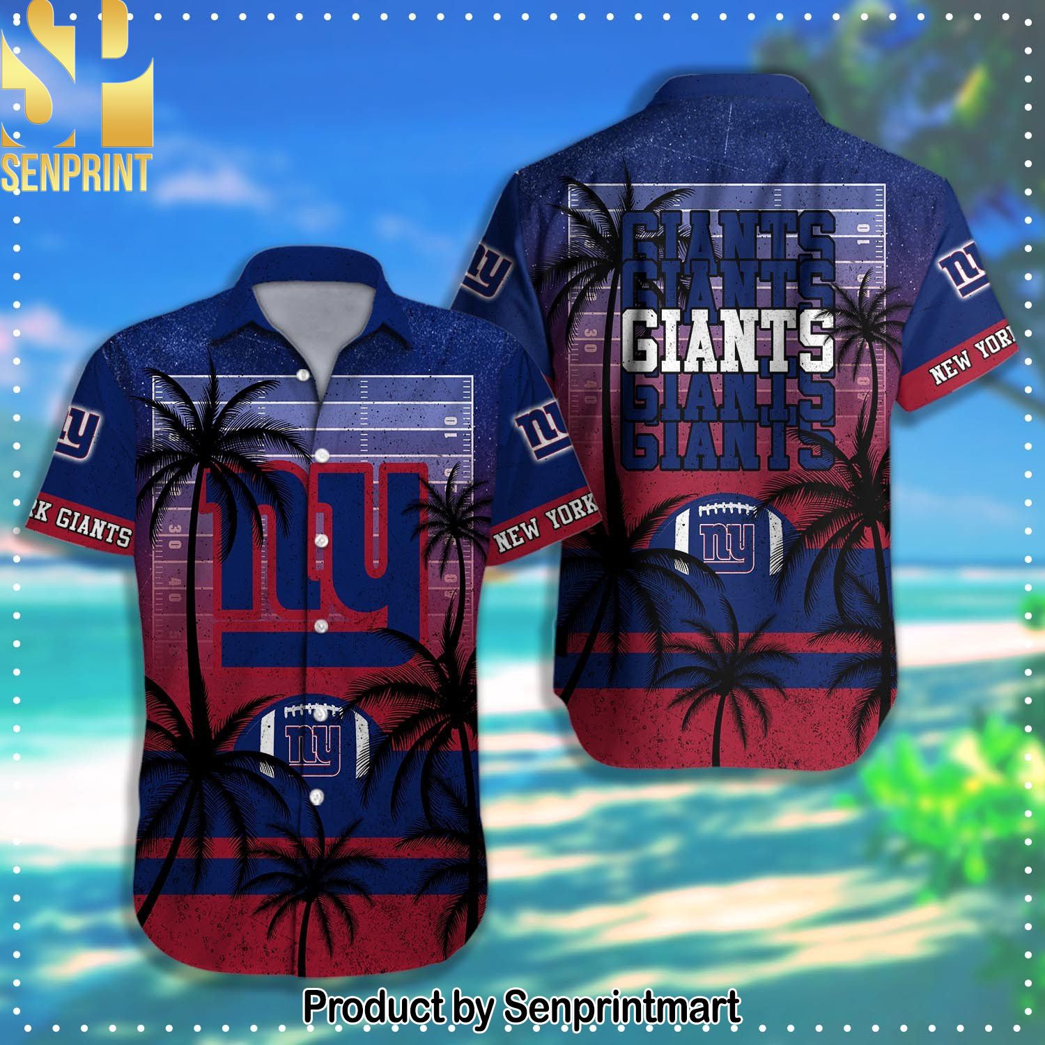 New York Giants NFL For Fans Full Printed Hawaiian Shirt and Shorts