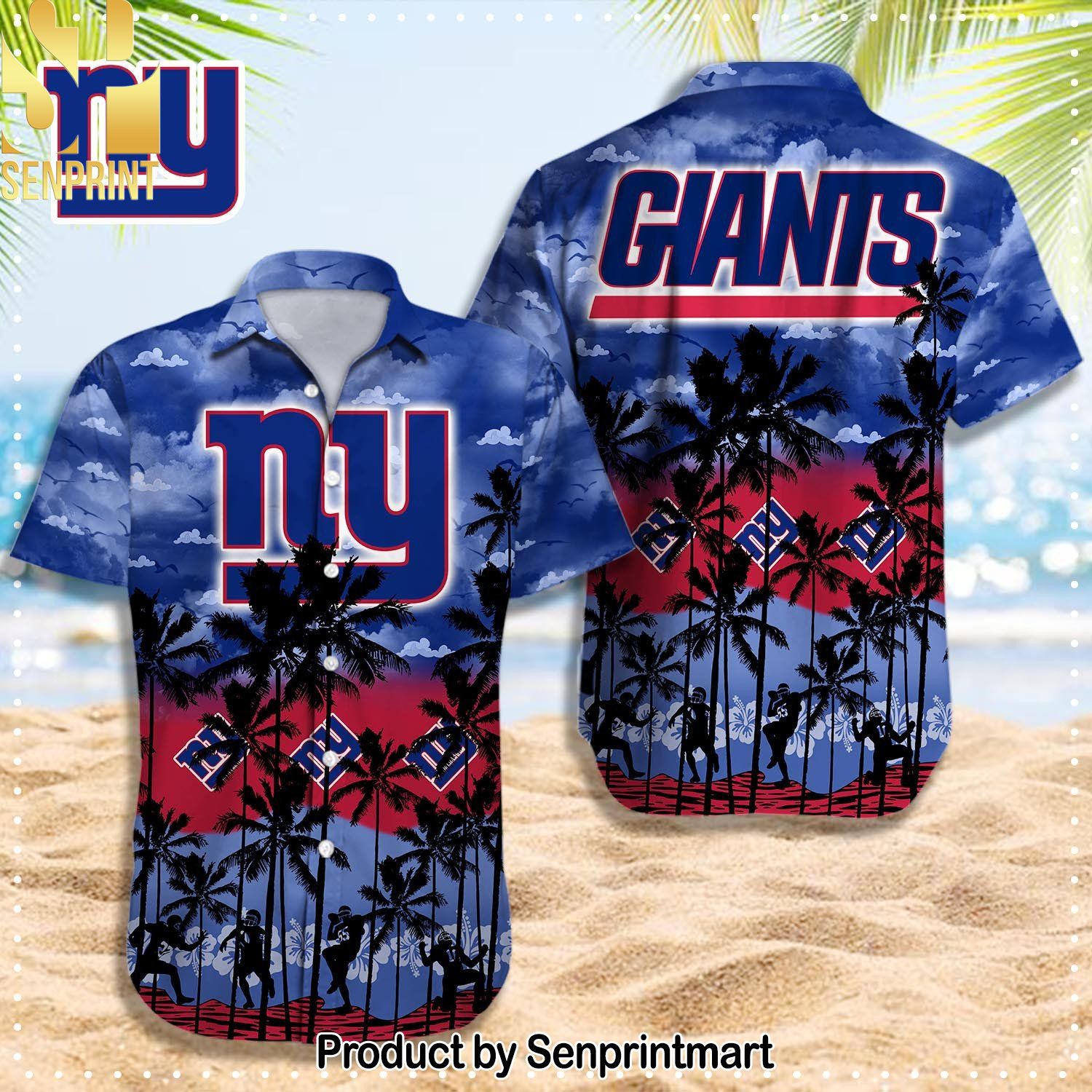 New York Giants NFL Full Print Classic Hawaiian Shirt and Shorts
