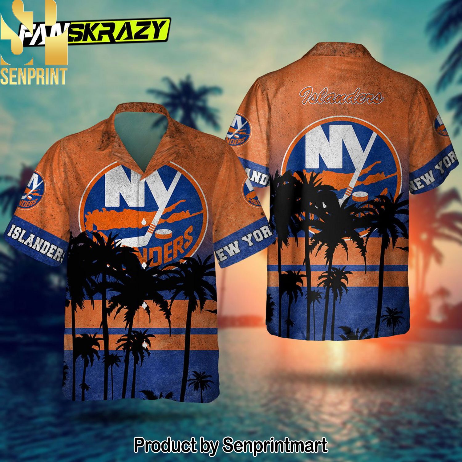 New York Islanders NHL Unisex Full Print Hawaiian Shirt and Shorts