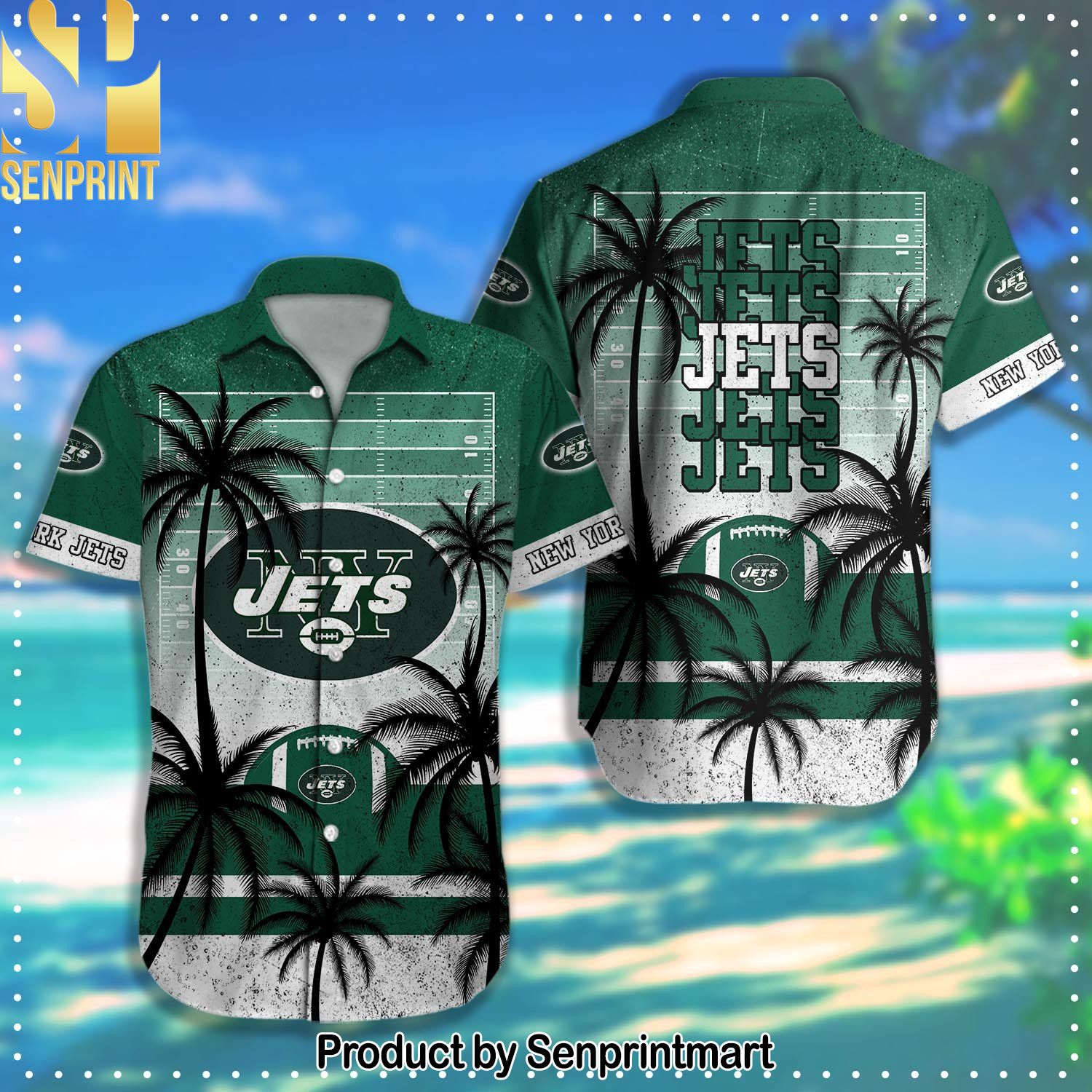 New York Jets NFL Classic All Over Print Hawaiian Shirt and Shorts