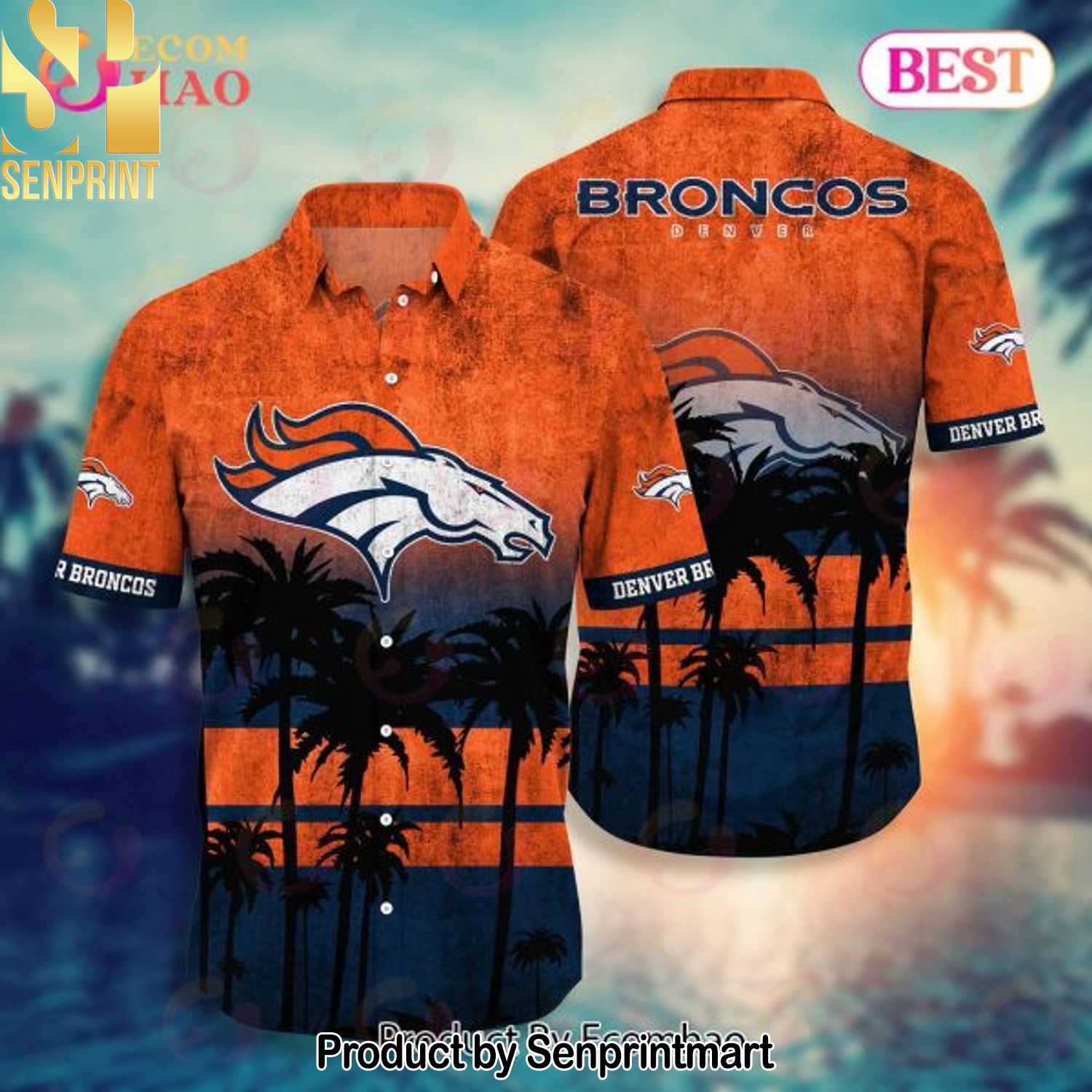 NFL Denver Broncos For Fan Full Printed Hawaiian Shirt and Shorts