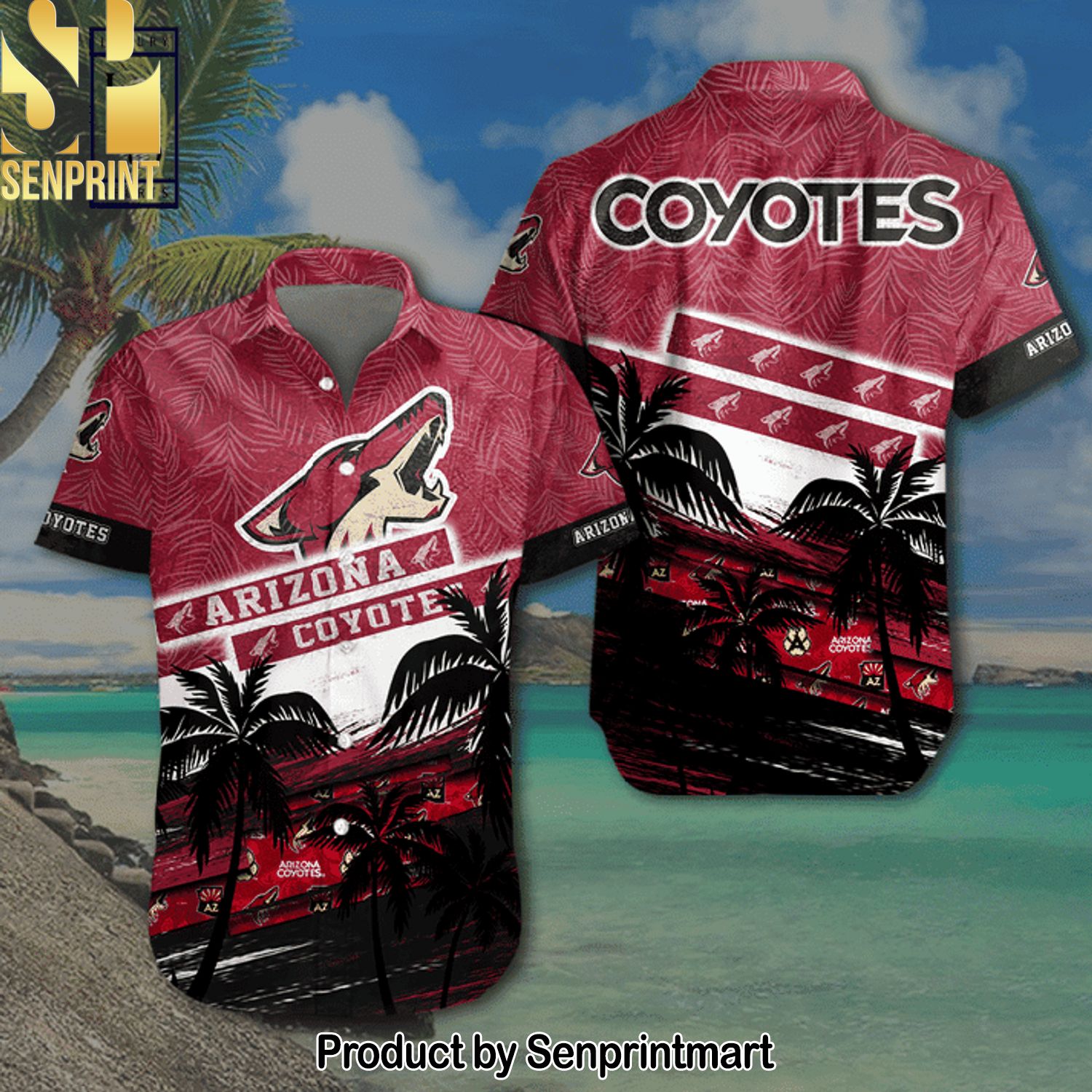 NHL Arizona Coyotes 3D All Over Printed Hawaiian Shirt and Shorts