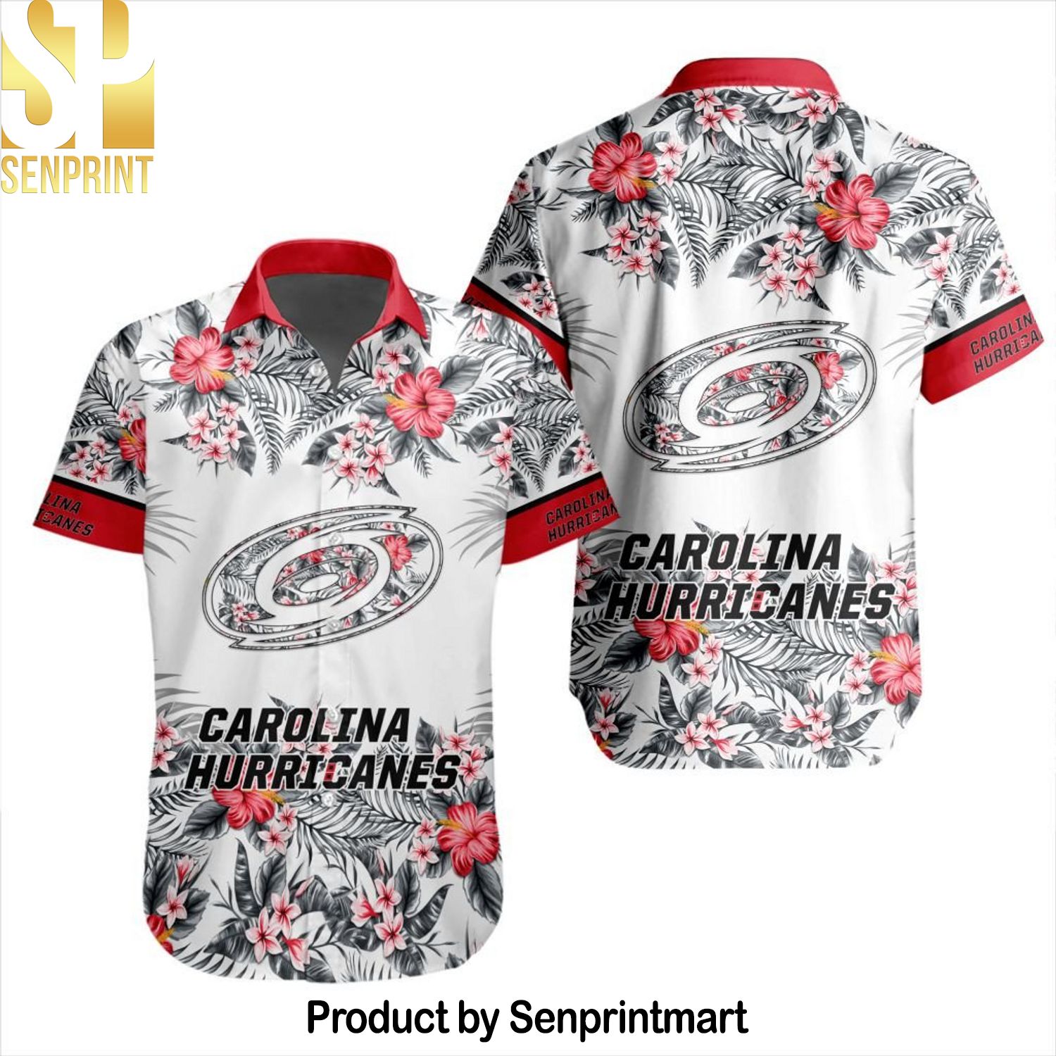 NHL Carolina Hurricanes Full Printed 3D Hawaiian Shirt and Shorts
