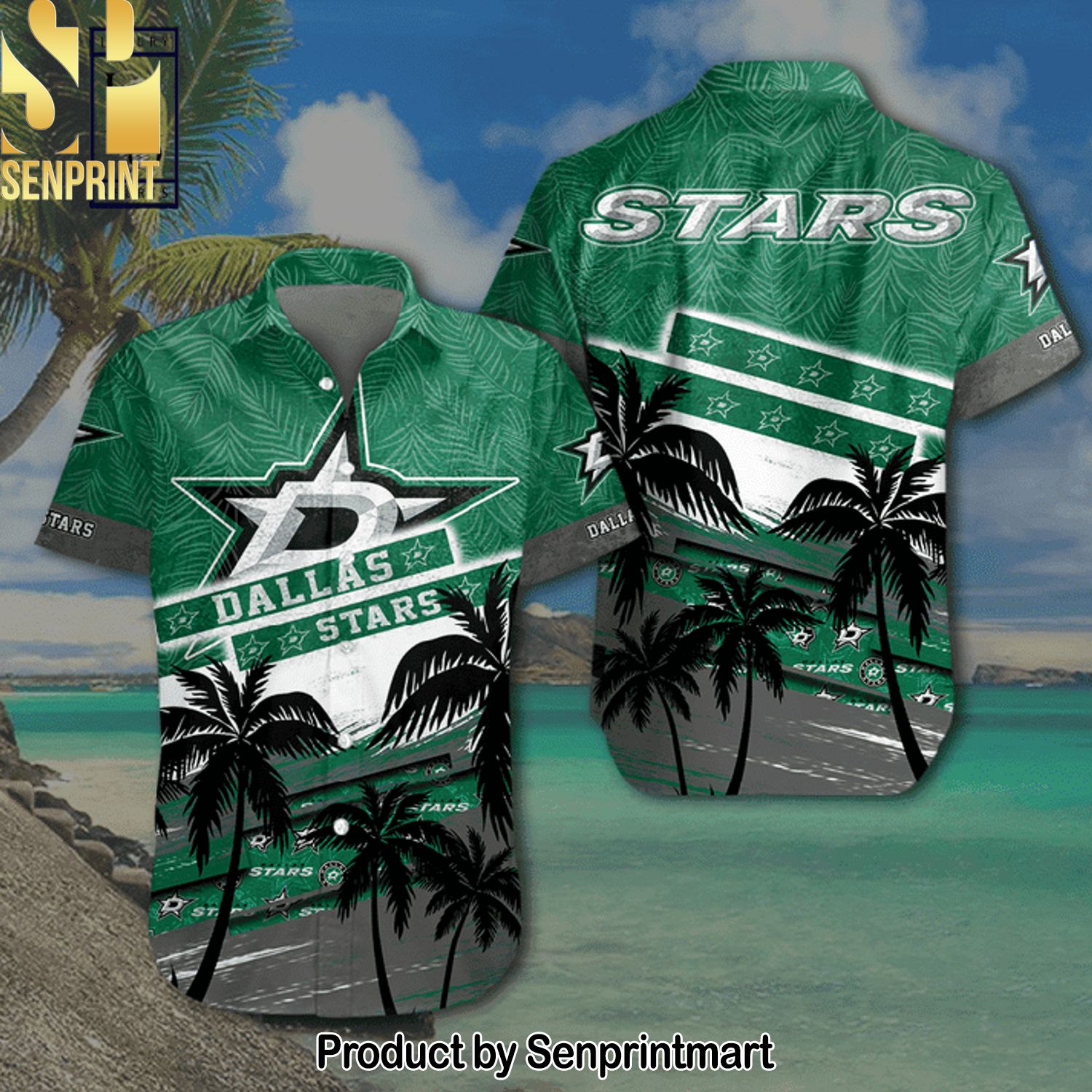 NHL Dallas Stars Unisex Full Print Hawaiian Shirt and Shorts