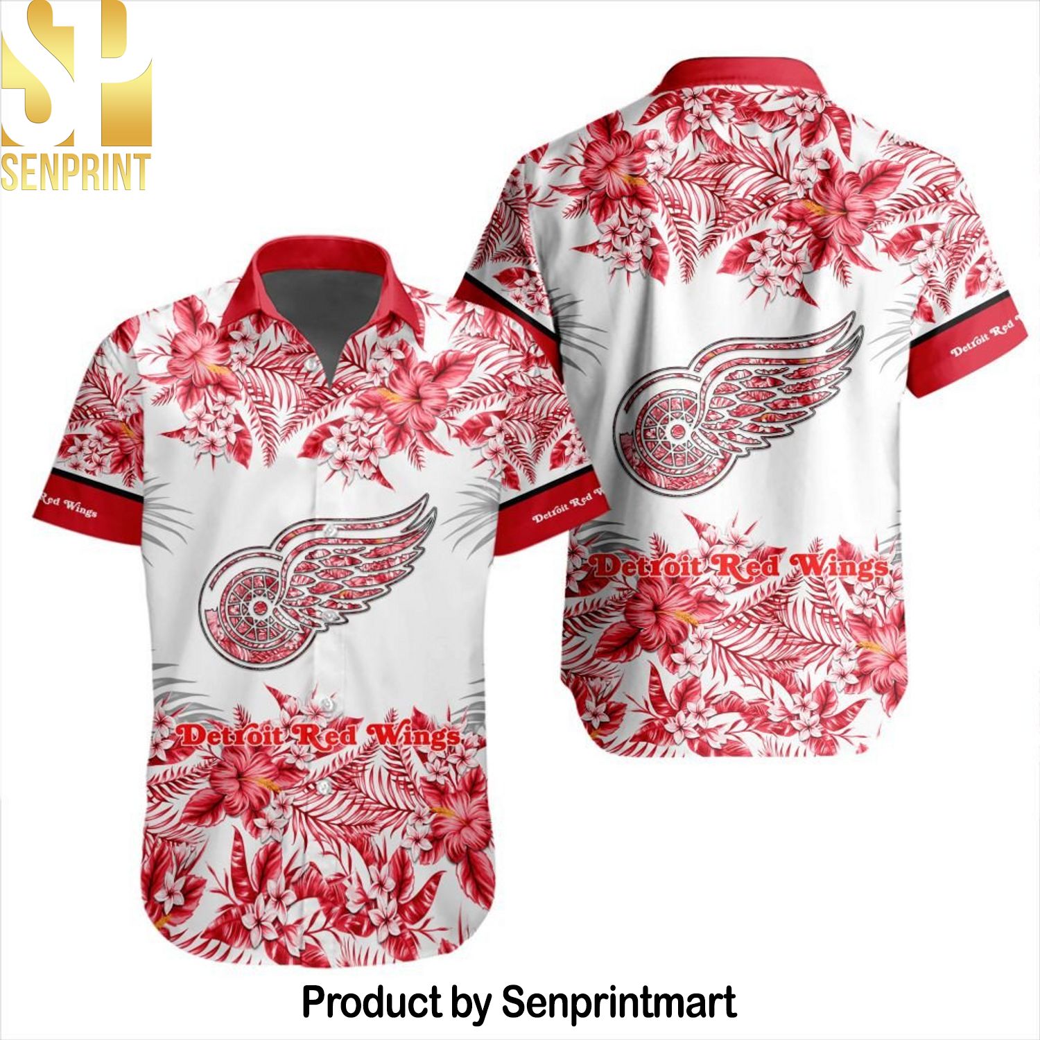 NHL Detroit Red Wings Cool Version Full Print Hawaiian Shirt and Shorts
