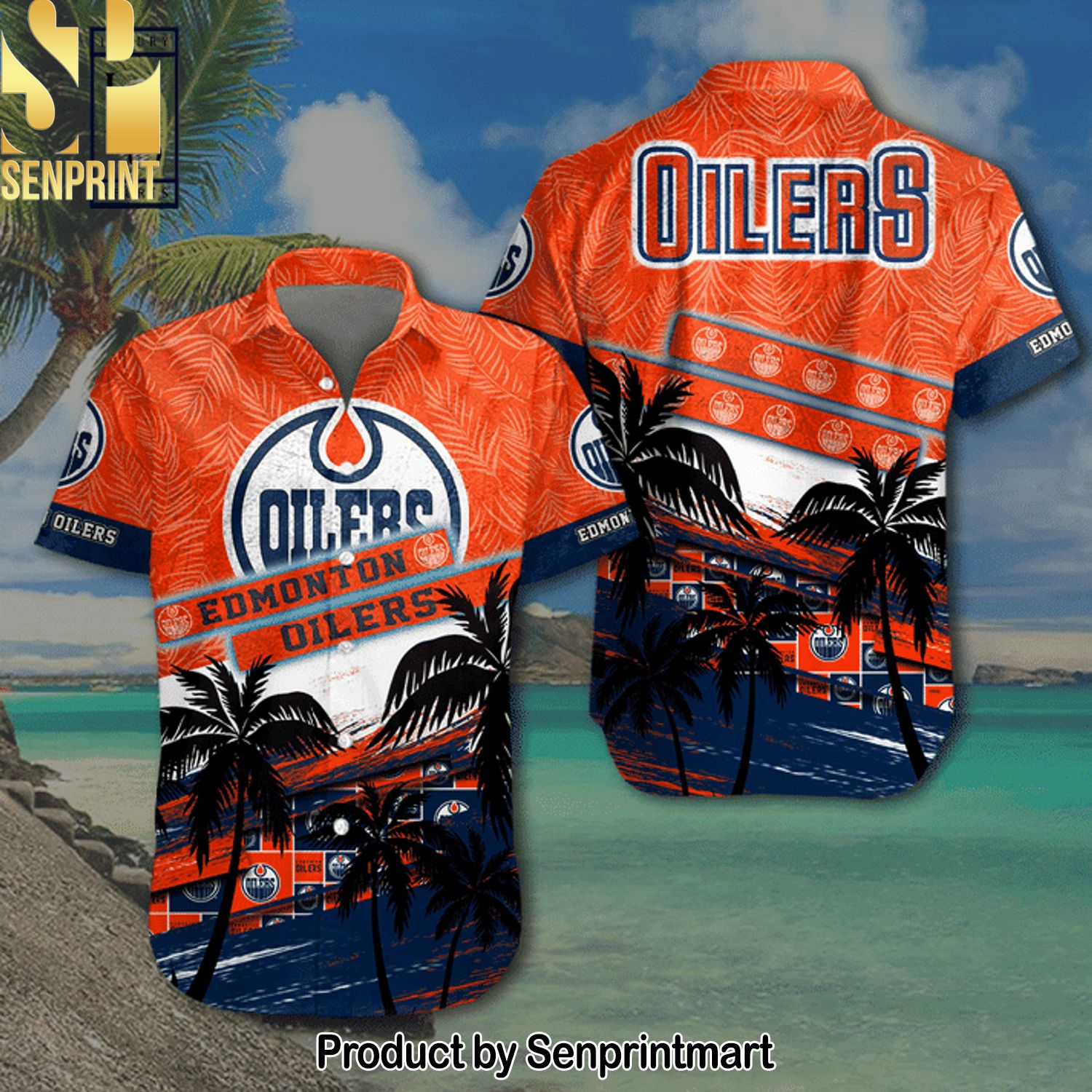 NHL Edmonton Oilers Amazing Outfit Hawaiian Shirt and Shorts