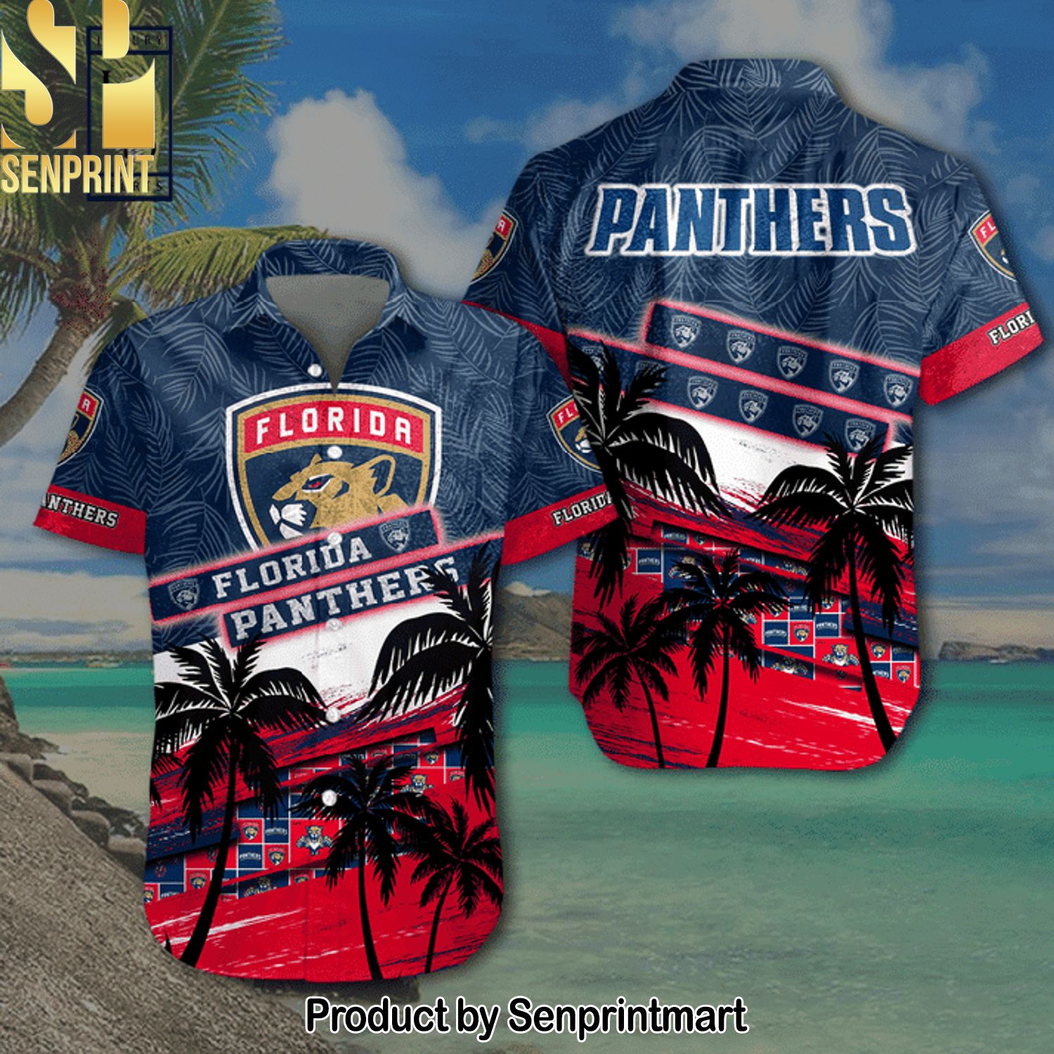 NHL Florida Panthers Unisex Full Printed Hawaiian Shirt and Shorts