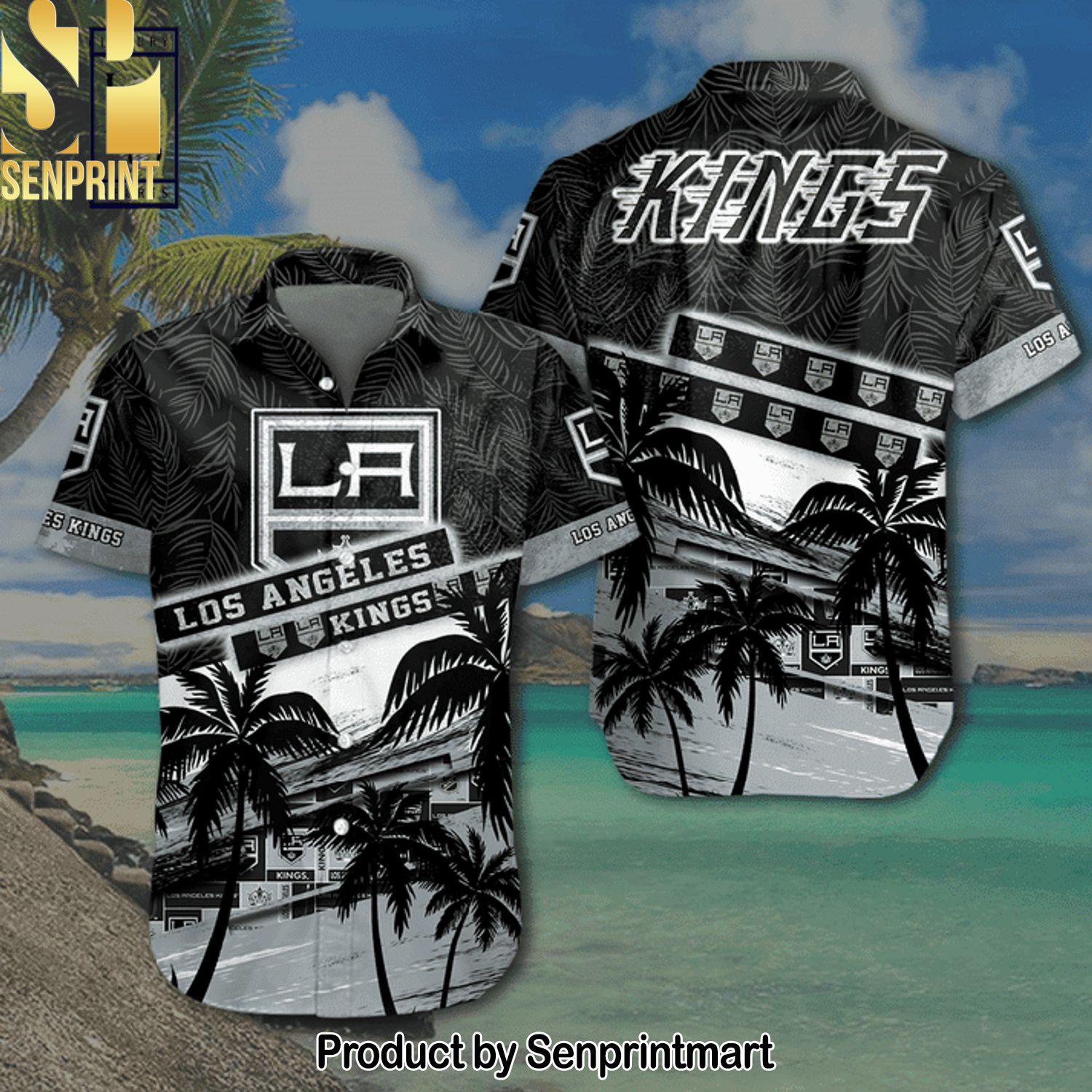 NHL Los Angeles Kings Unisex All Over Printed Hawaiian Shirt and Shorts