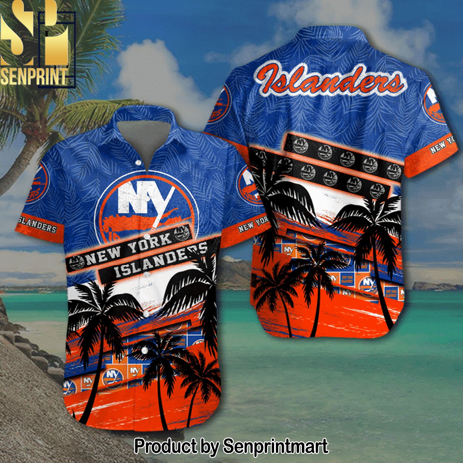 NHL New York Islanders Full Print Classic Hawaiian Shirt and Shorts