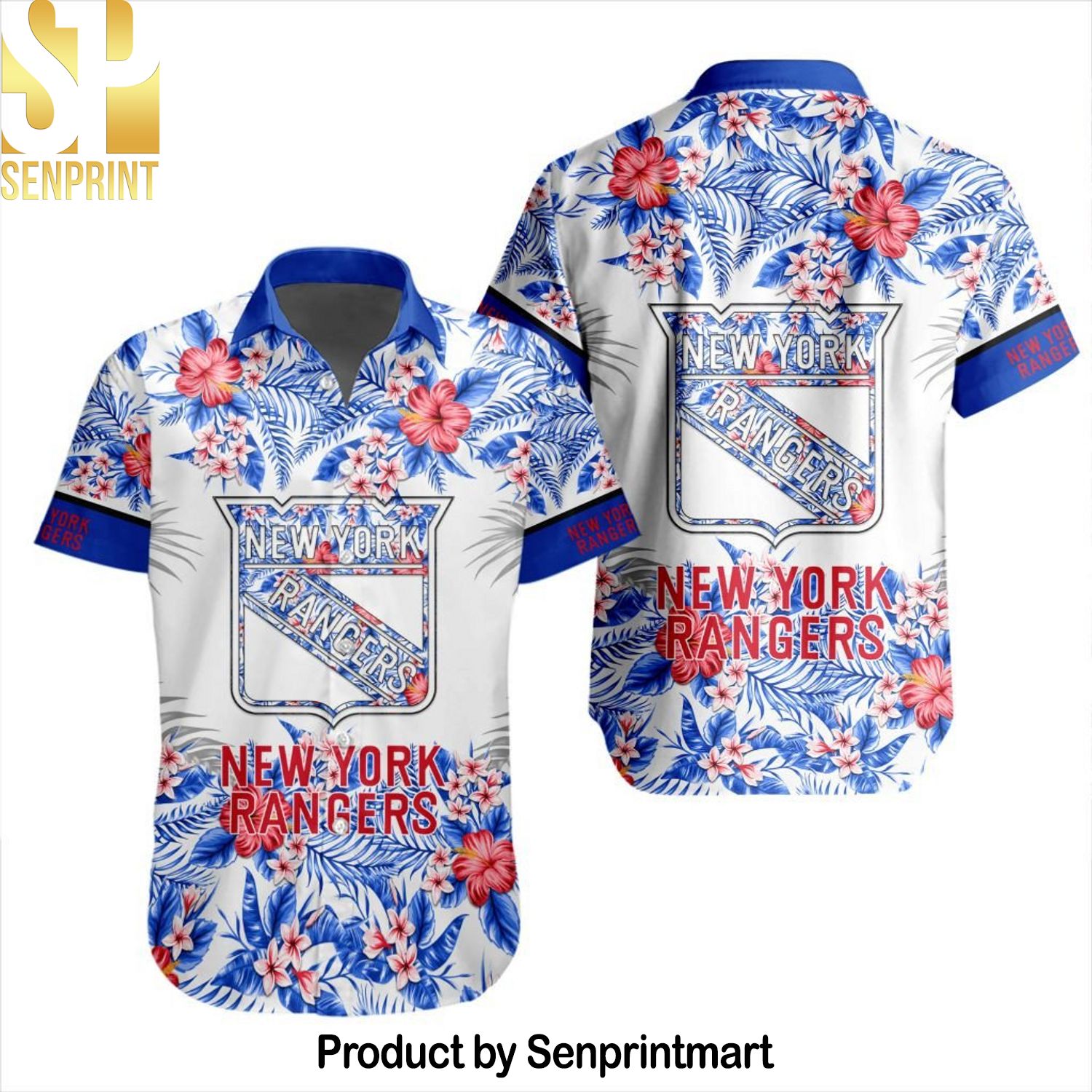 NHL New York Rangers Full Printing Classic Hawaiian Shirt and Shorts