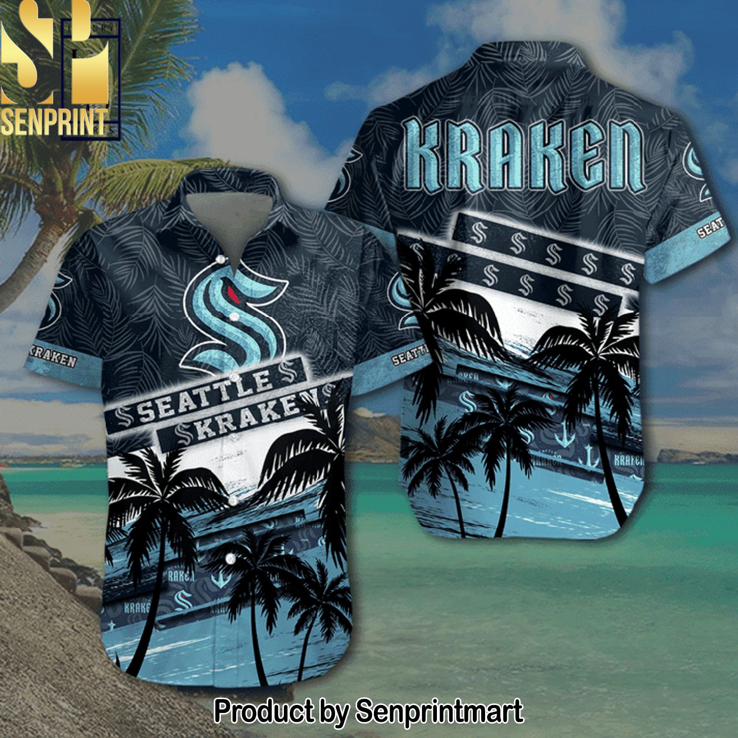 NHL Seattle Kraken Unisex Full Printing Hawaiian Shirt and Shorts