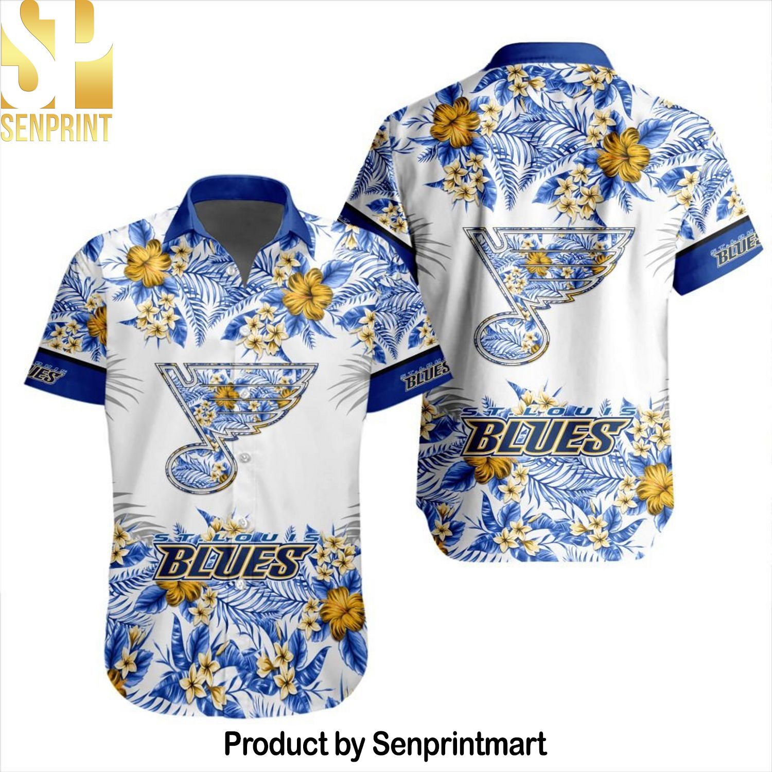 NHL St. Louis Blues 3D Full Print Hawaiian Shirt and Shorts