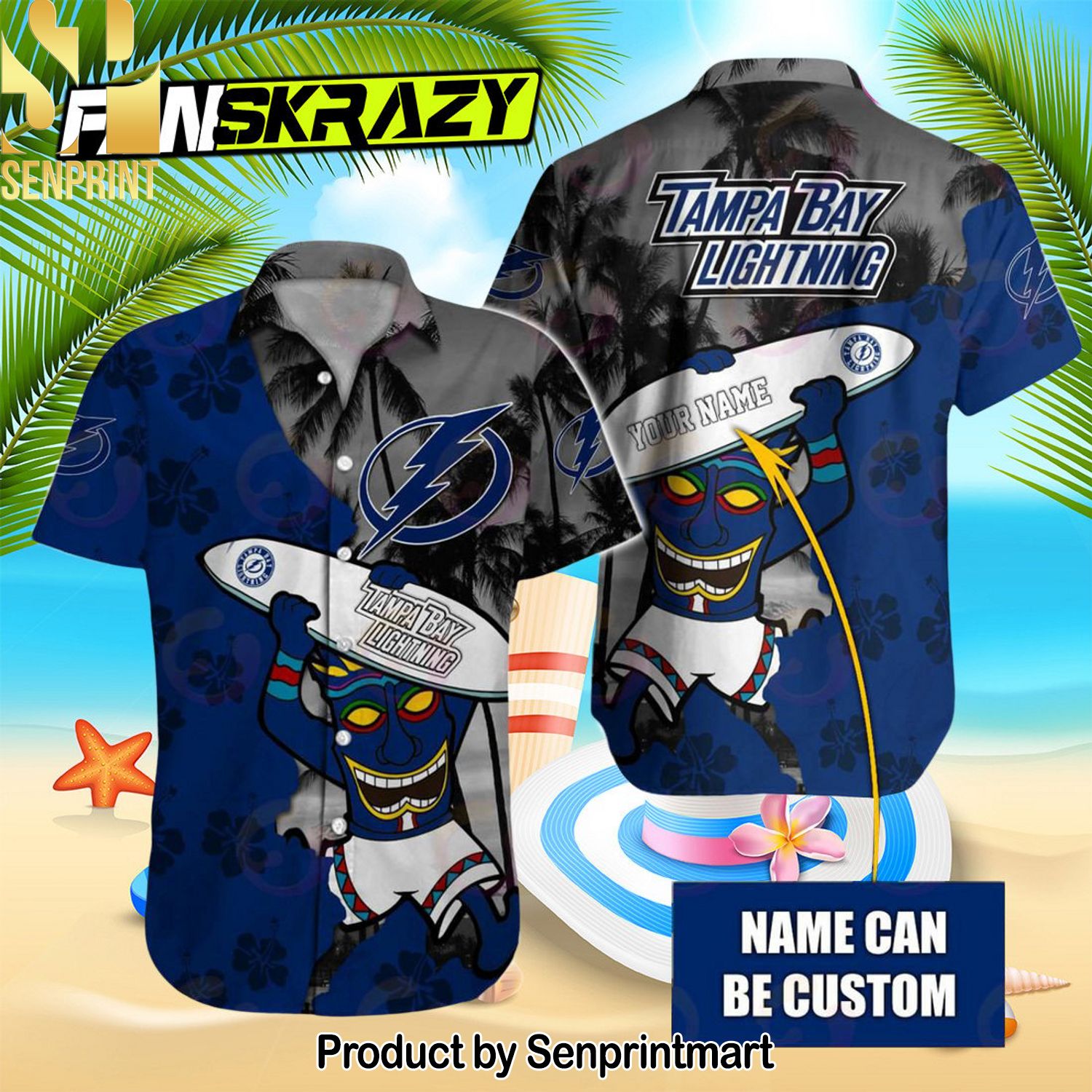 NHL Tampa Bay Lightning Native Unique 3D Hawaiian Shirt and Shorts