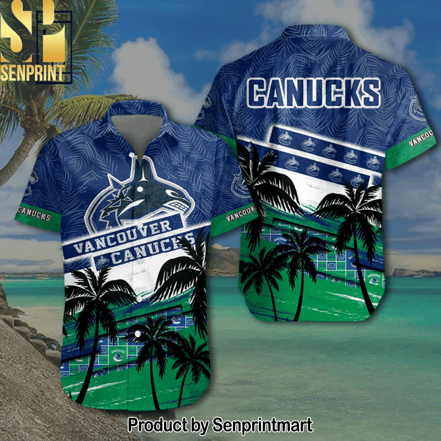 NHL Vancouver Canucks Classic Full Printing Hawaiian Shirt and Shorts