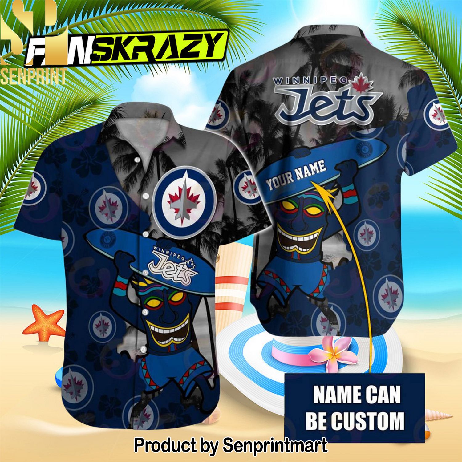 NHL Winnipeg Jets Native Best Outfit Hawaiian Shirt and Shorts